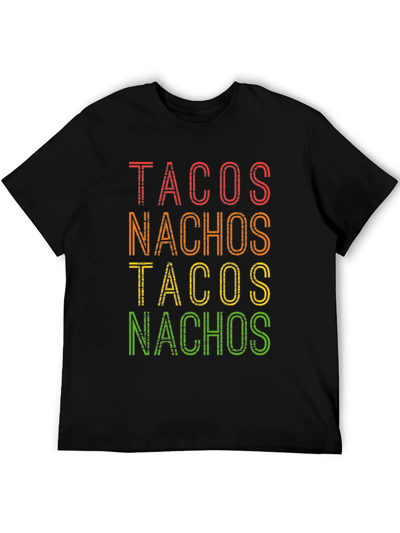 Black Tacos Nachos Graphic T-Shirt -  Foodie Fun! view 5