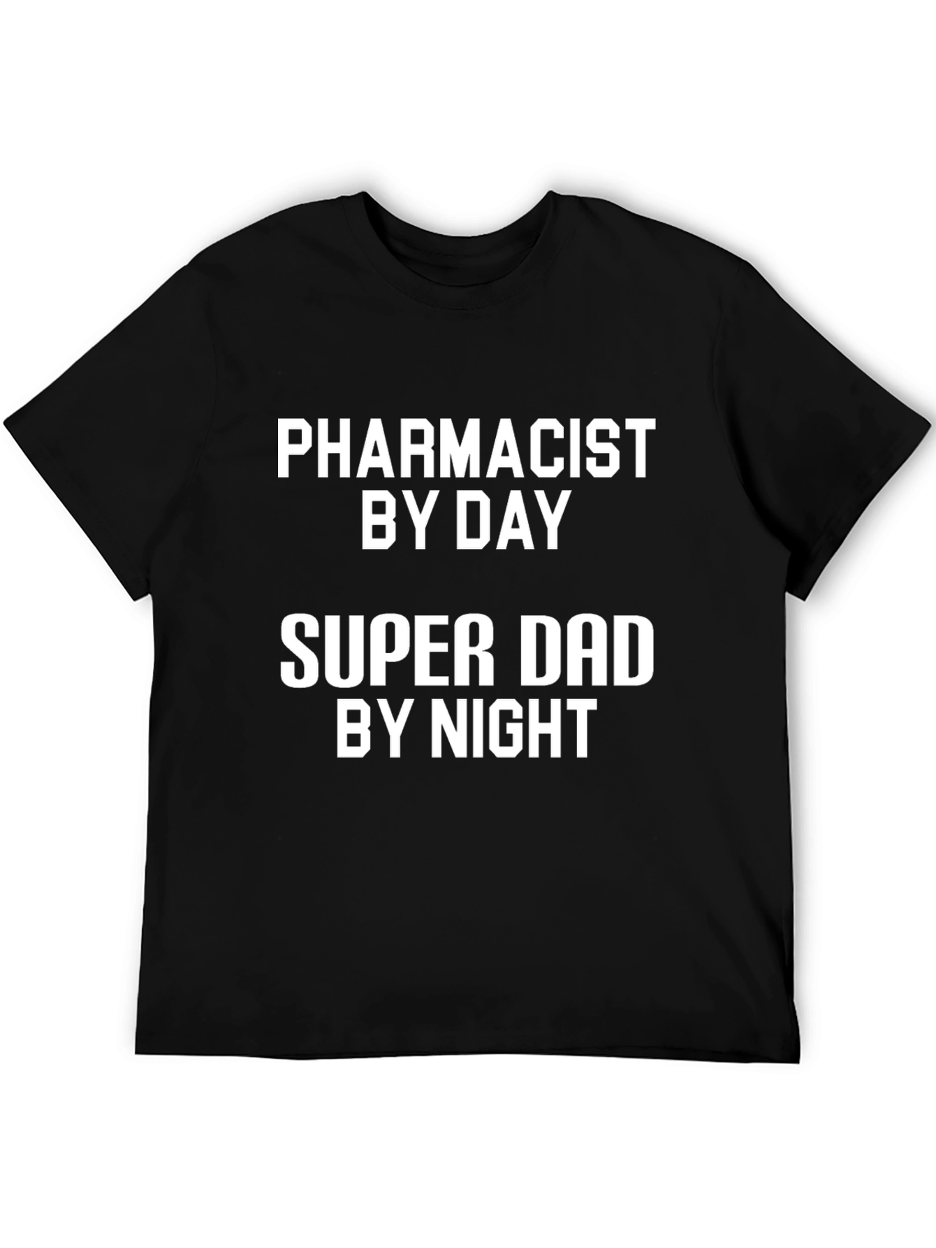Black Pharmacist Dad T-Shirt: Super Dad By Night view 5