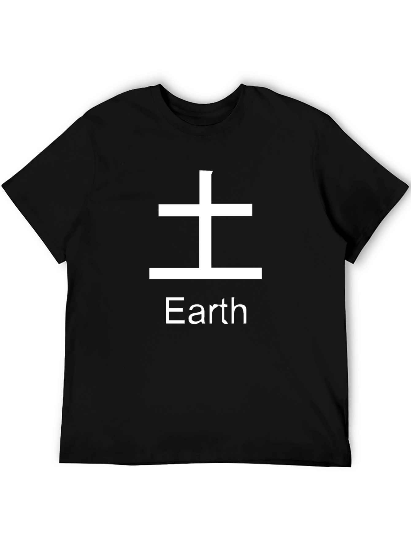 Black Earth Element Symbol Graphic Tee - Black view 5