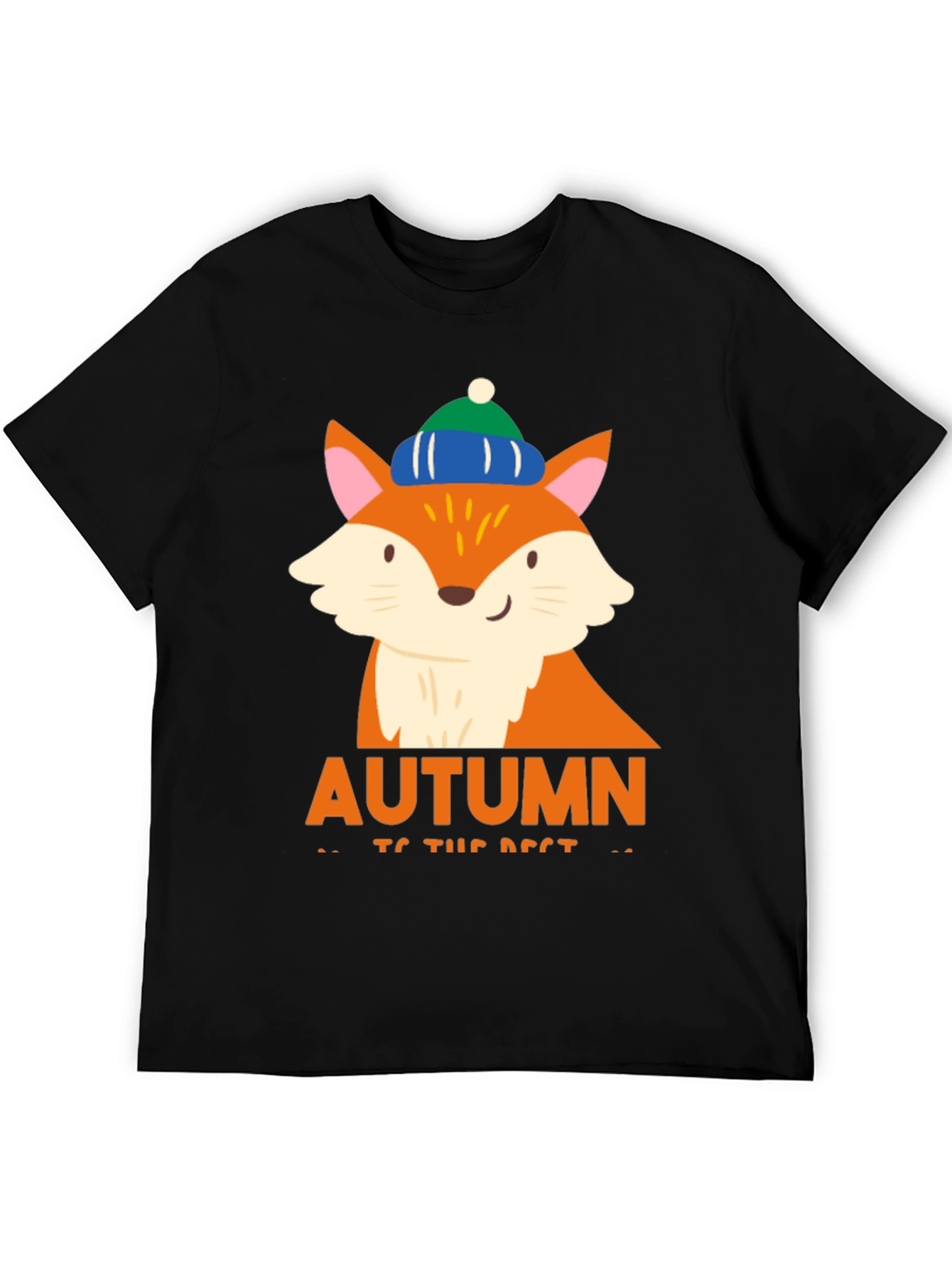 Black Autumn Fox Graphic Tee - Cozy Fall Vibes view 5