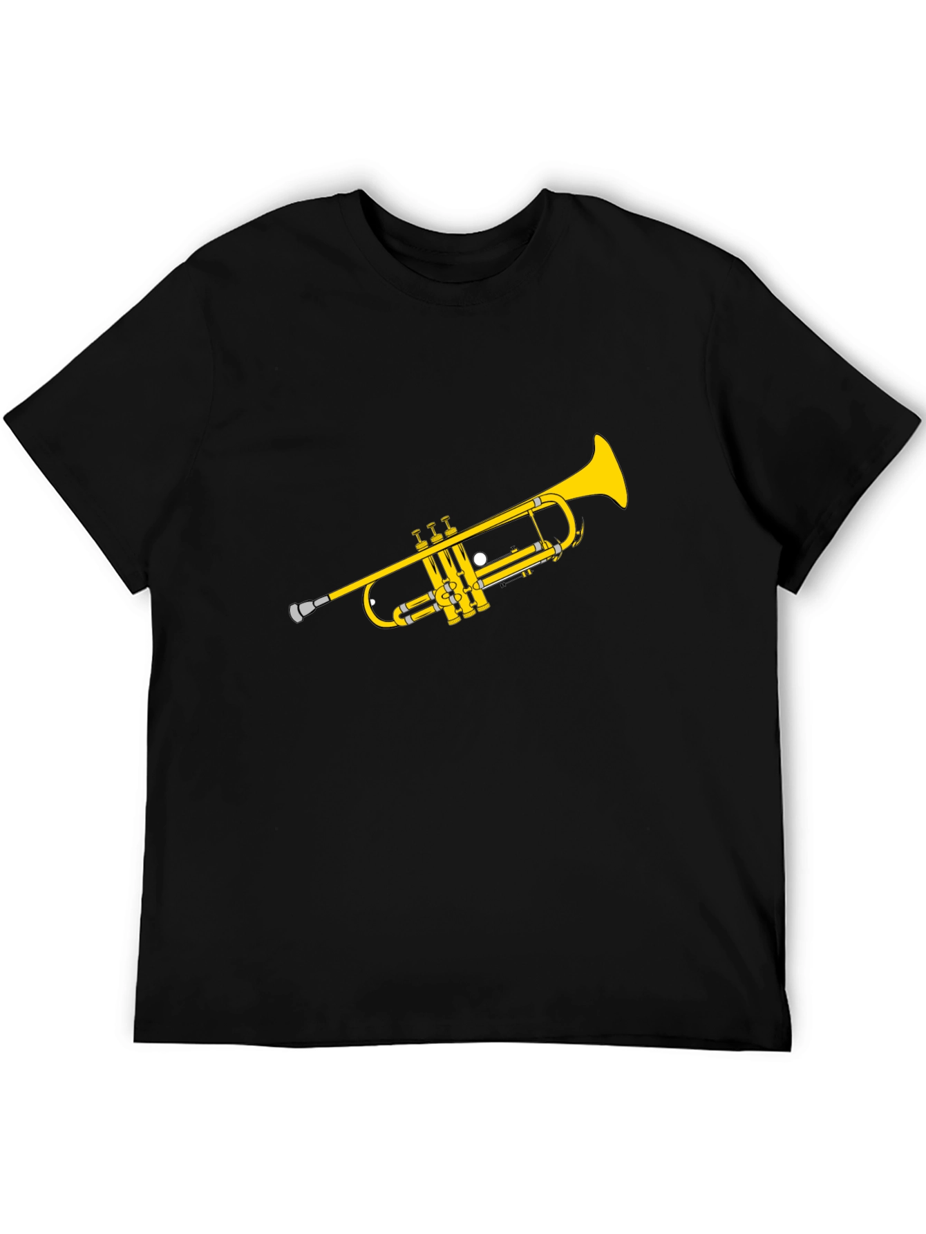 Trumpet Graphic Tee - Black Cotton Shirt - 5