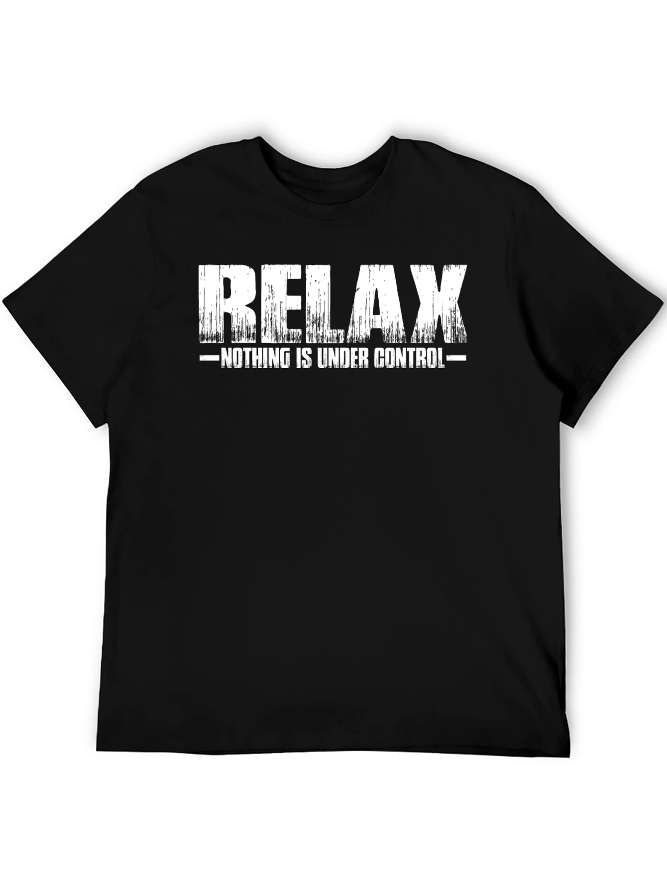 Black Relax T-Shirt - Nothing is Under Control view 5