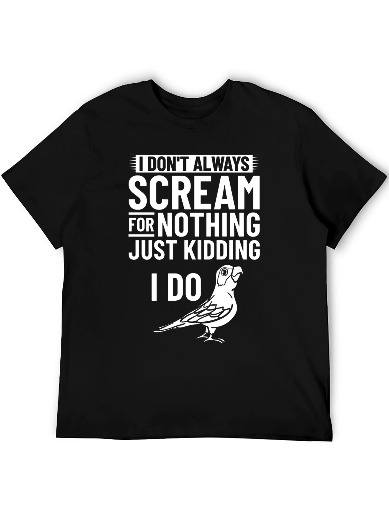 Black Scream for Nothing Parrot T-Shirt view 5