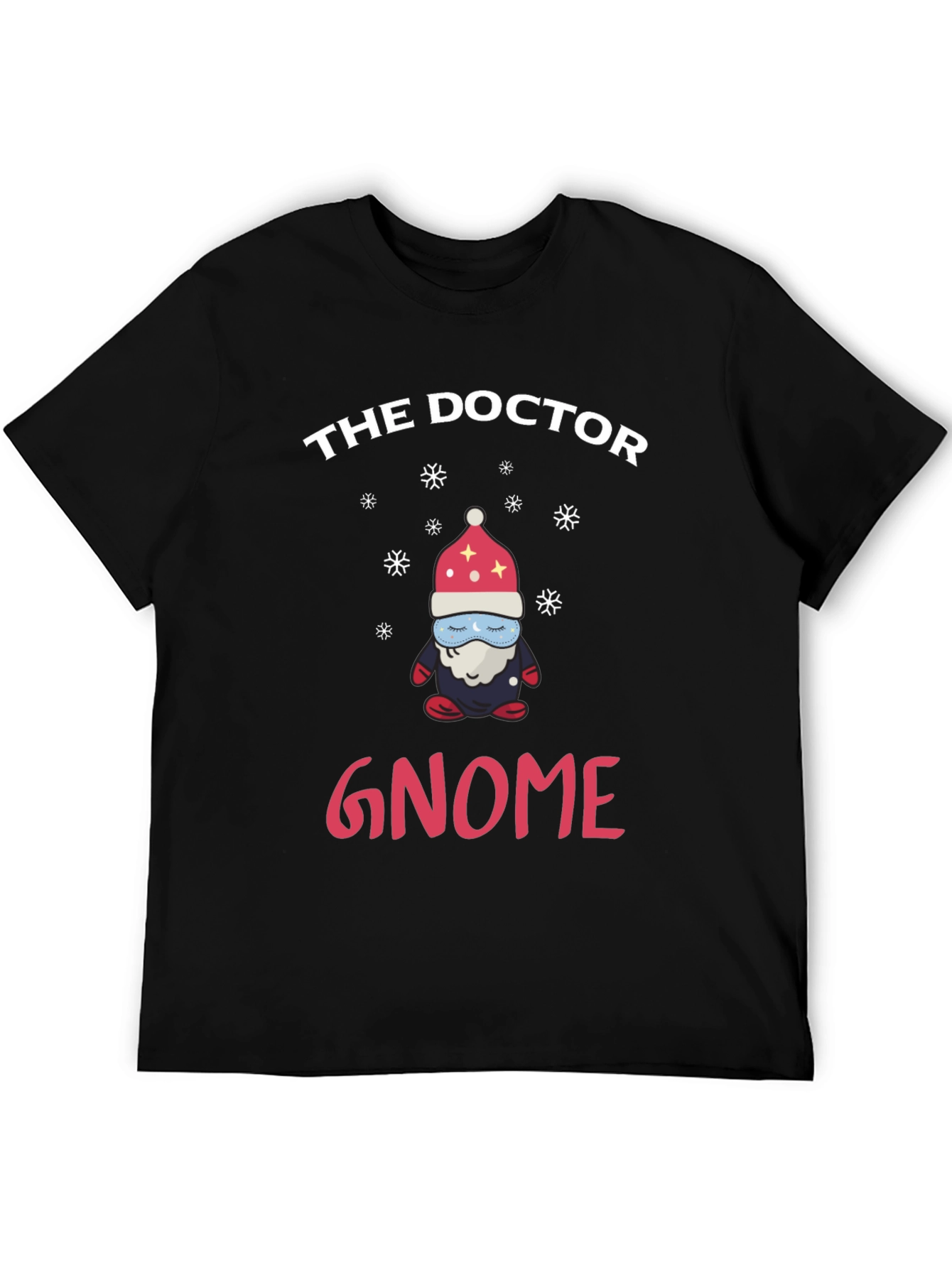 Black The Doctor Gnome T-Shirt Funny Christmas Holiday Tee view 5