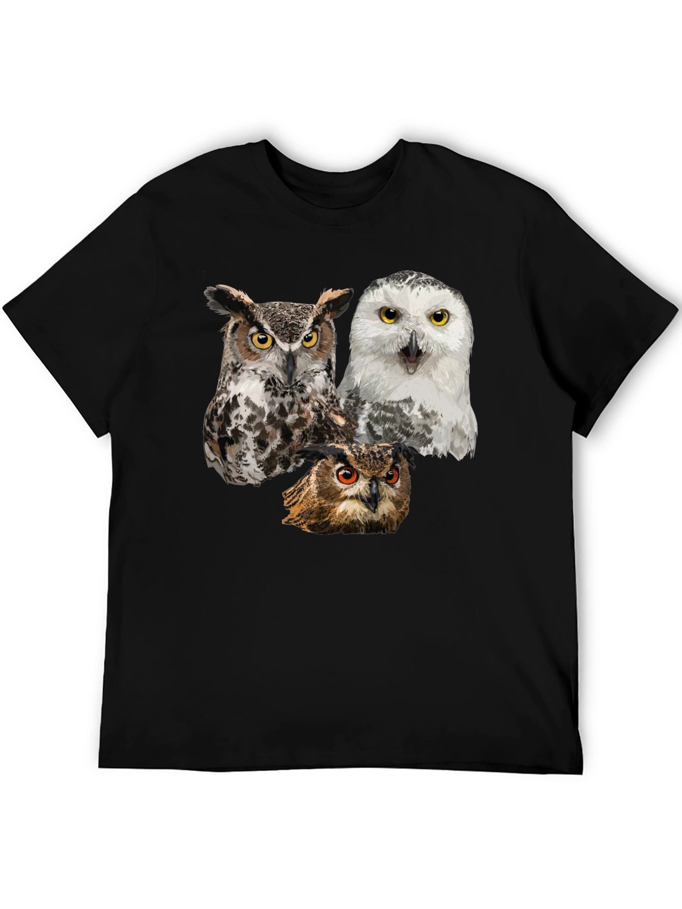 Black Owl T-Shirt - Unique Bird Design Tee view 5