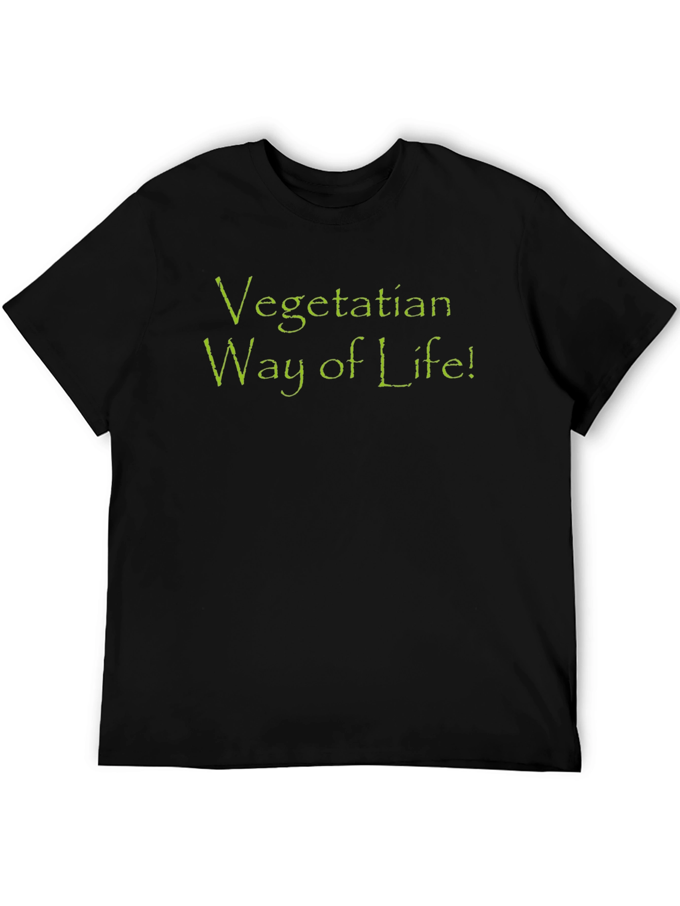 Black Vegetarian Way of Life T-Shirt - Black view 5