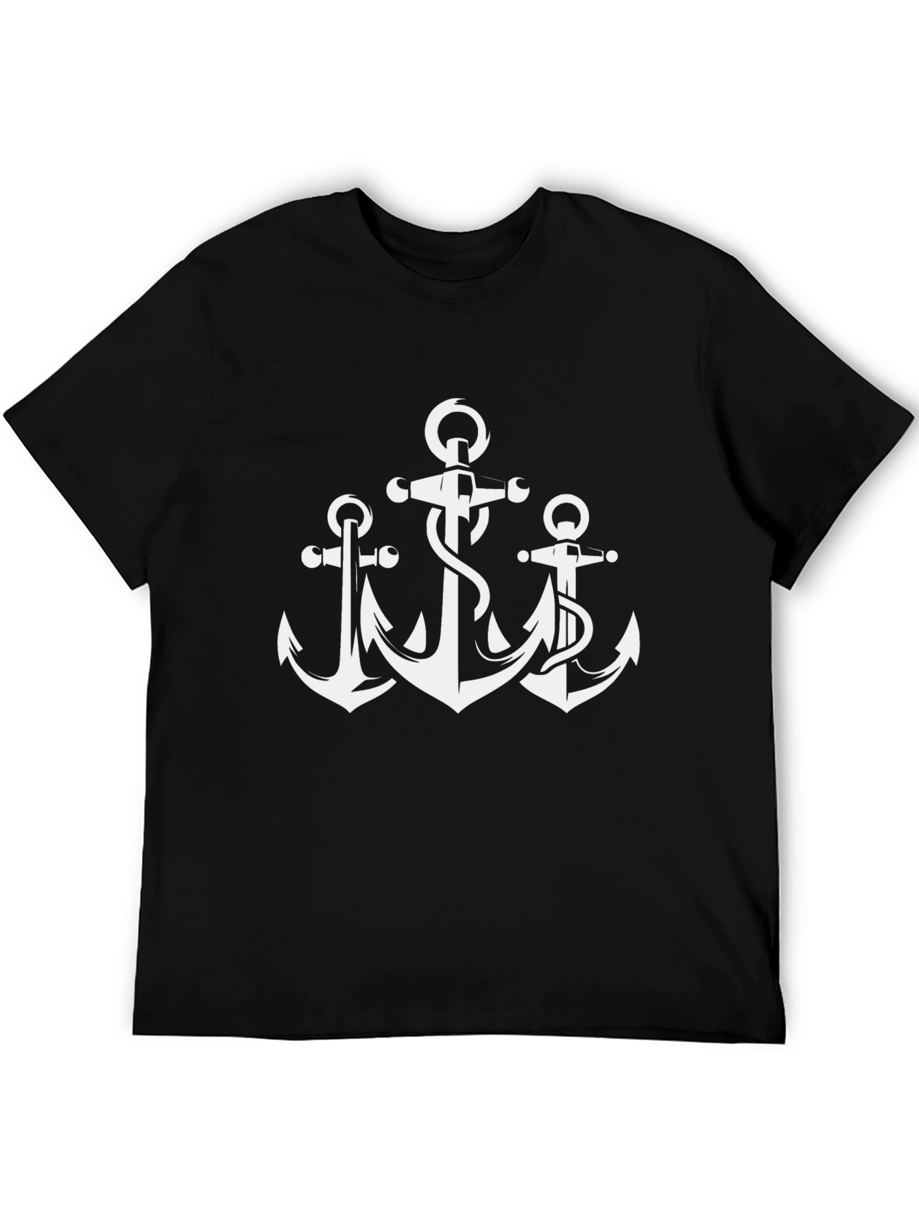 Black Anchor Graphic Tee - Nautical Style view 5