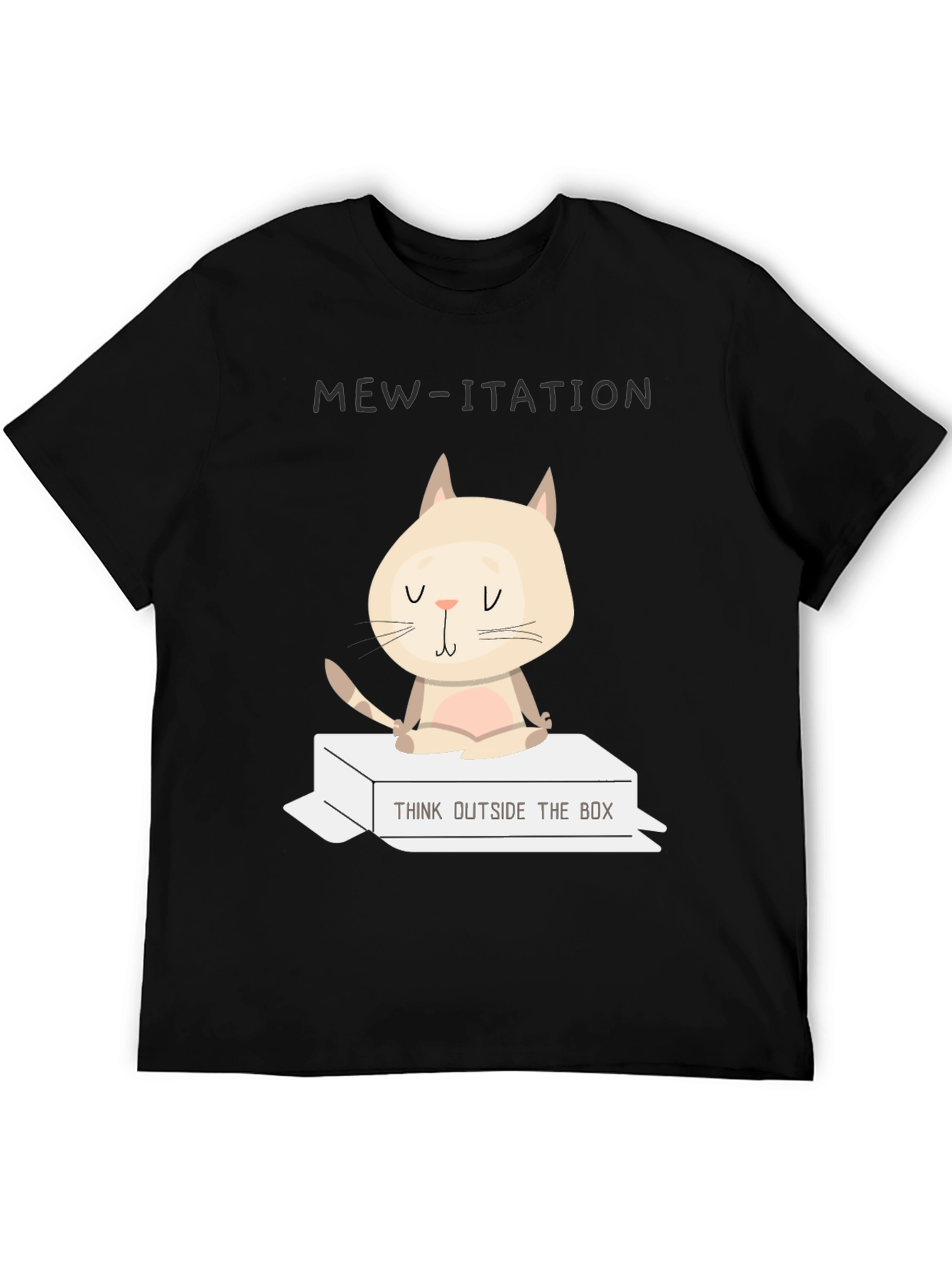 Black Mew-itation Cat T-Shirt - Think Outside the Box view 5