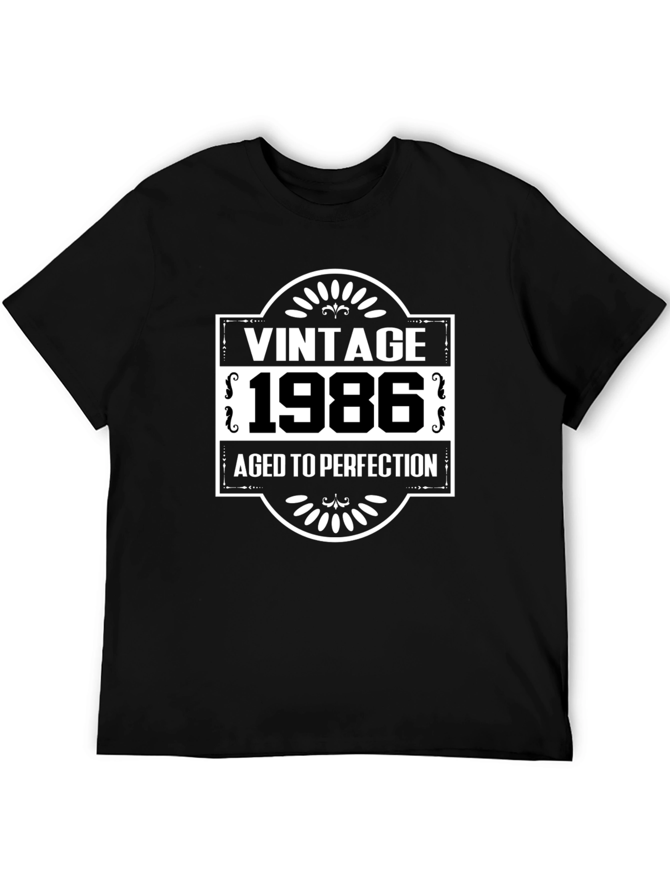 Black Vintage 1986 Aged to Perfection Graphic Tee view 5