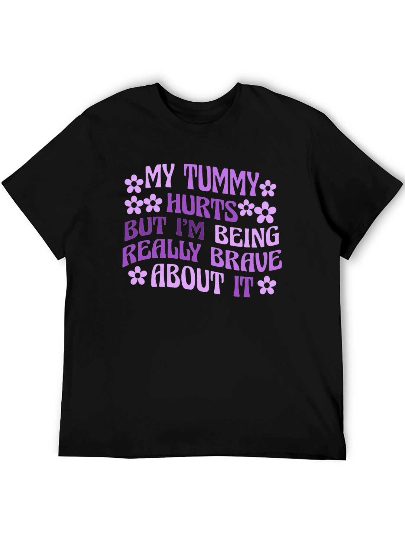 Black My Tummy Hurts Brave T-Shirt view 5