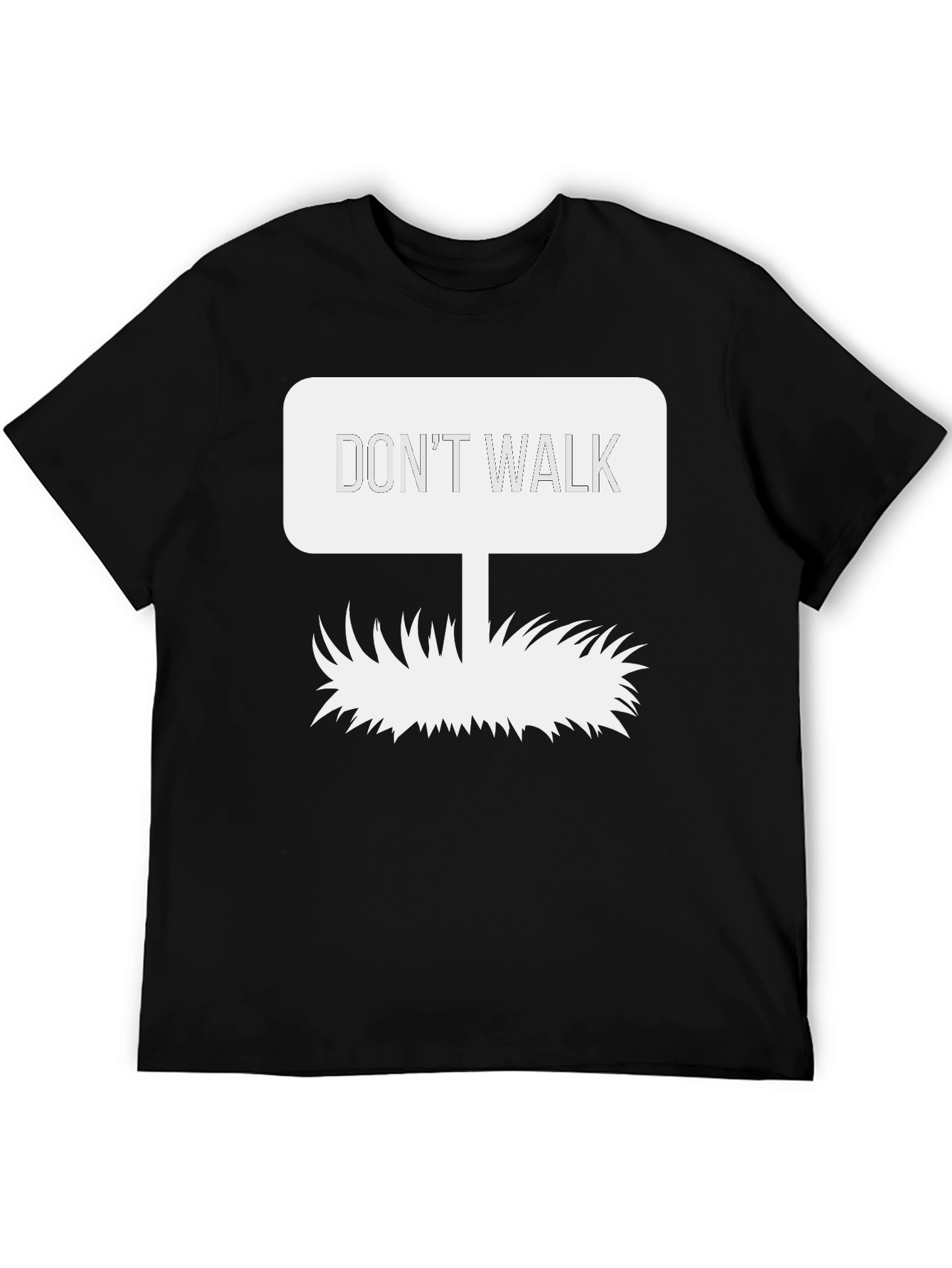 Black Don't Walk Graphic Tee - Black Cotton Blend view 5
