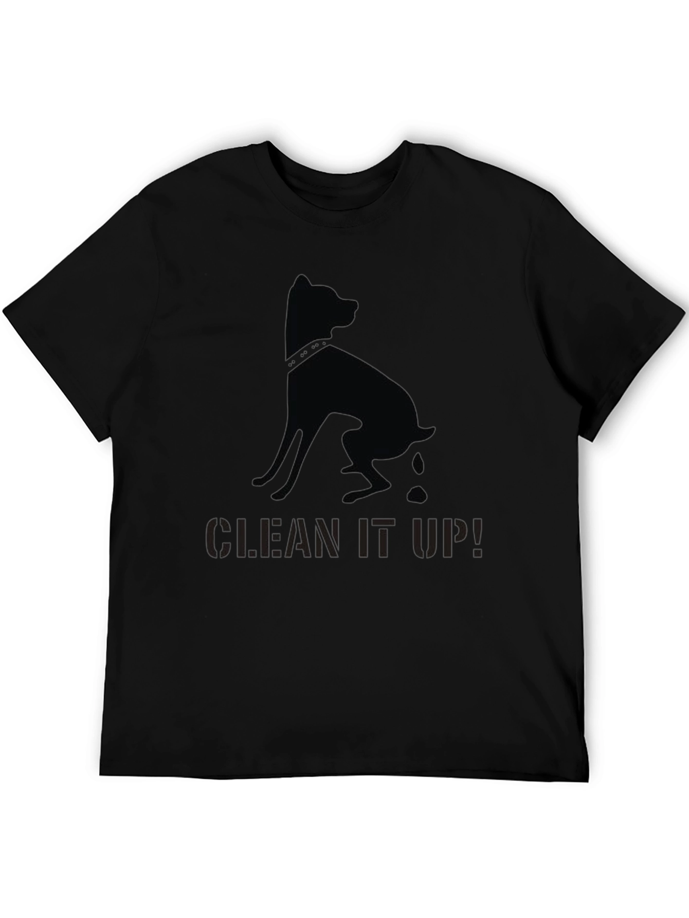Black Clean It Up! Dog Graphic T-Shirt - Black view 5