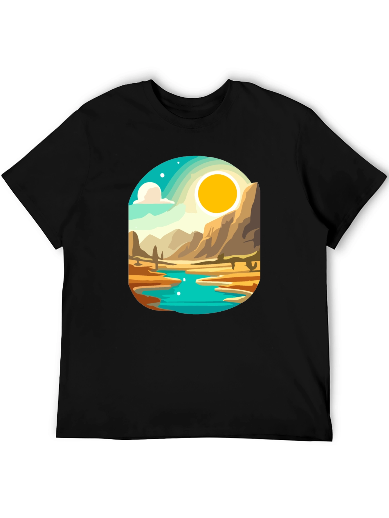 Black Desert Oasis Graphic Tee view 5