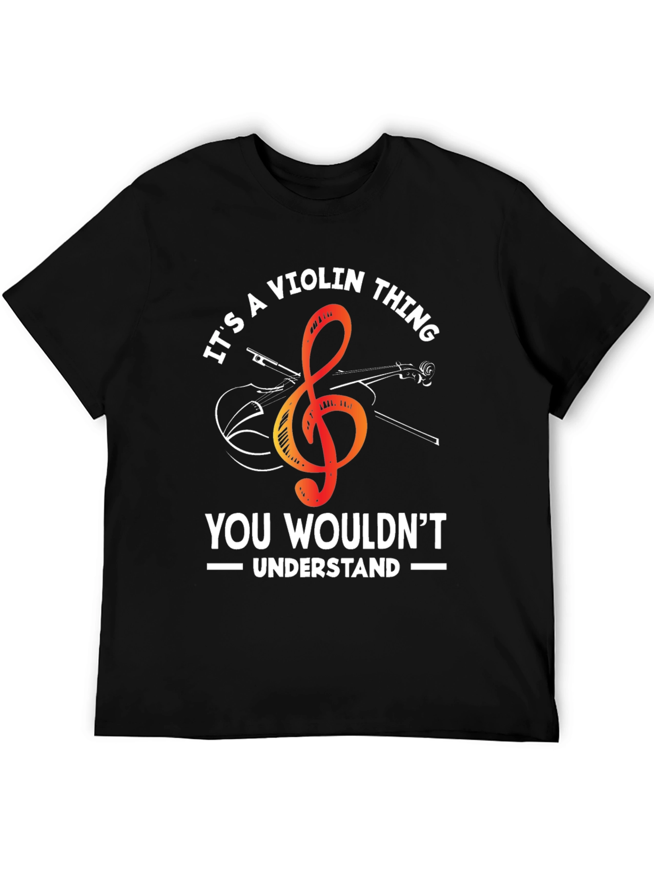 Black It's a Violin Thing T-Shirt view 5