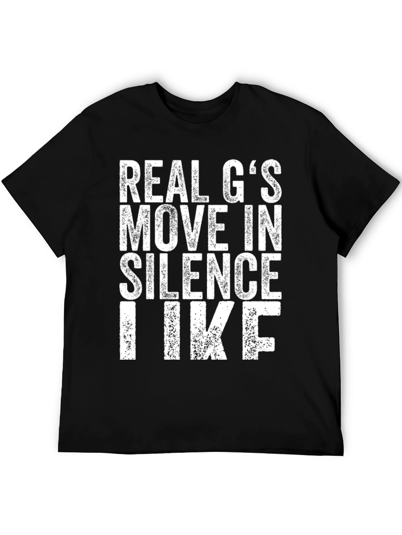 Black Real G's Move in Silence T-Shirt view 5