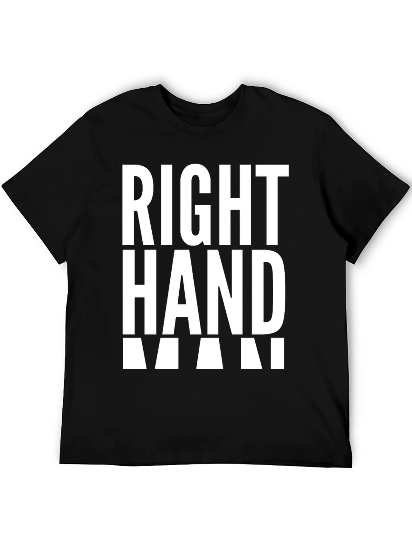 Black Right Hand Man Graphic Tee - Black Cotton Blend view 5