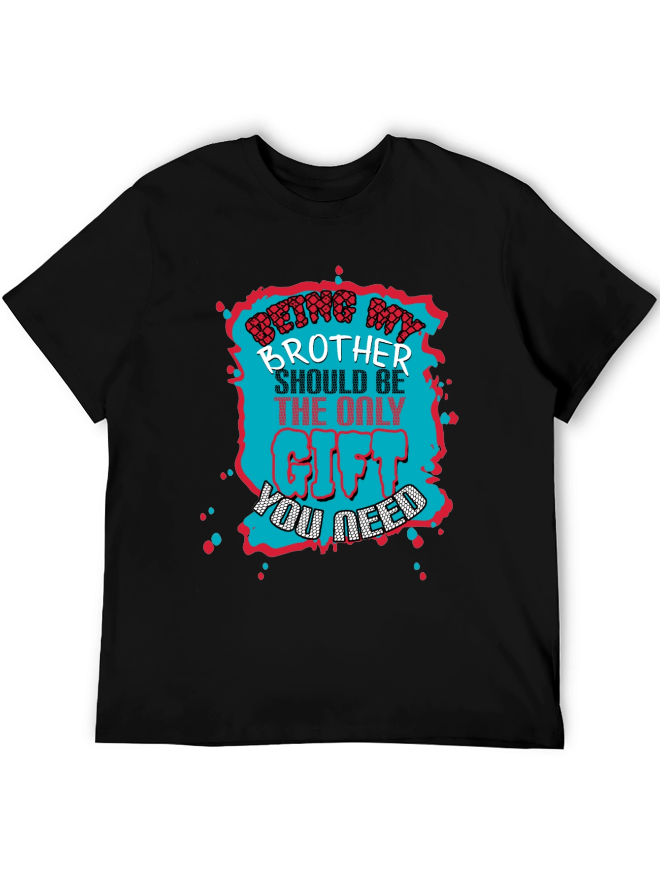 Black Being My Brother T-Shirt - Funny Gift Tee view 5