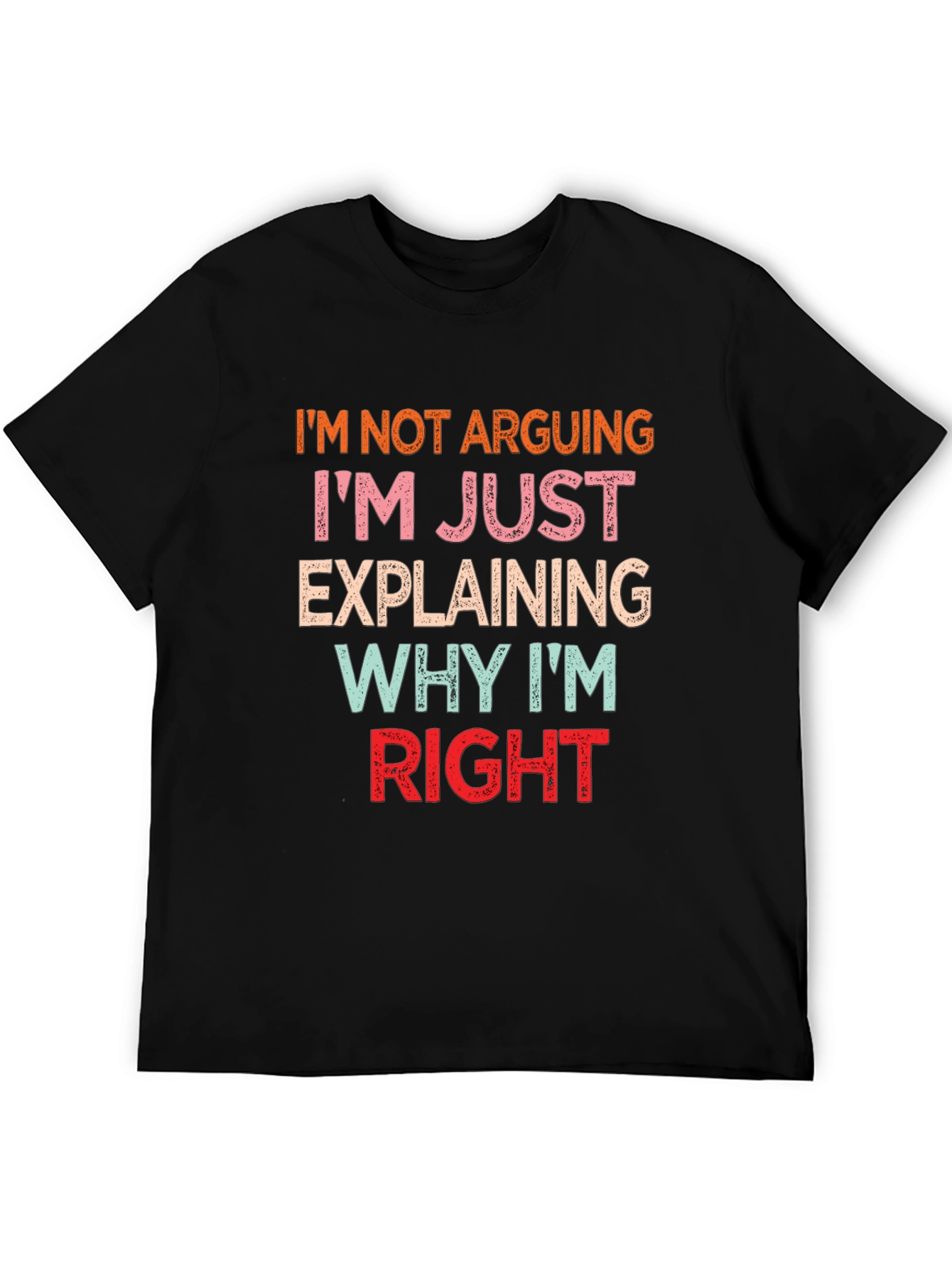 Black Funny Argument Explanation T-Shirt view 5