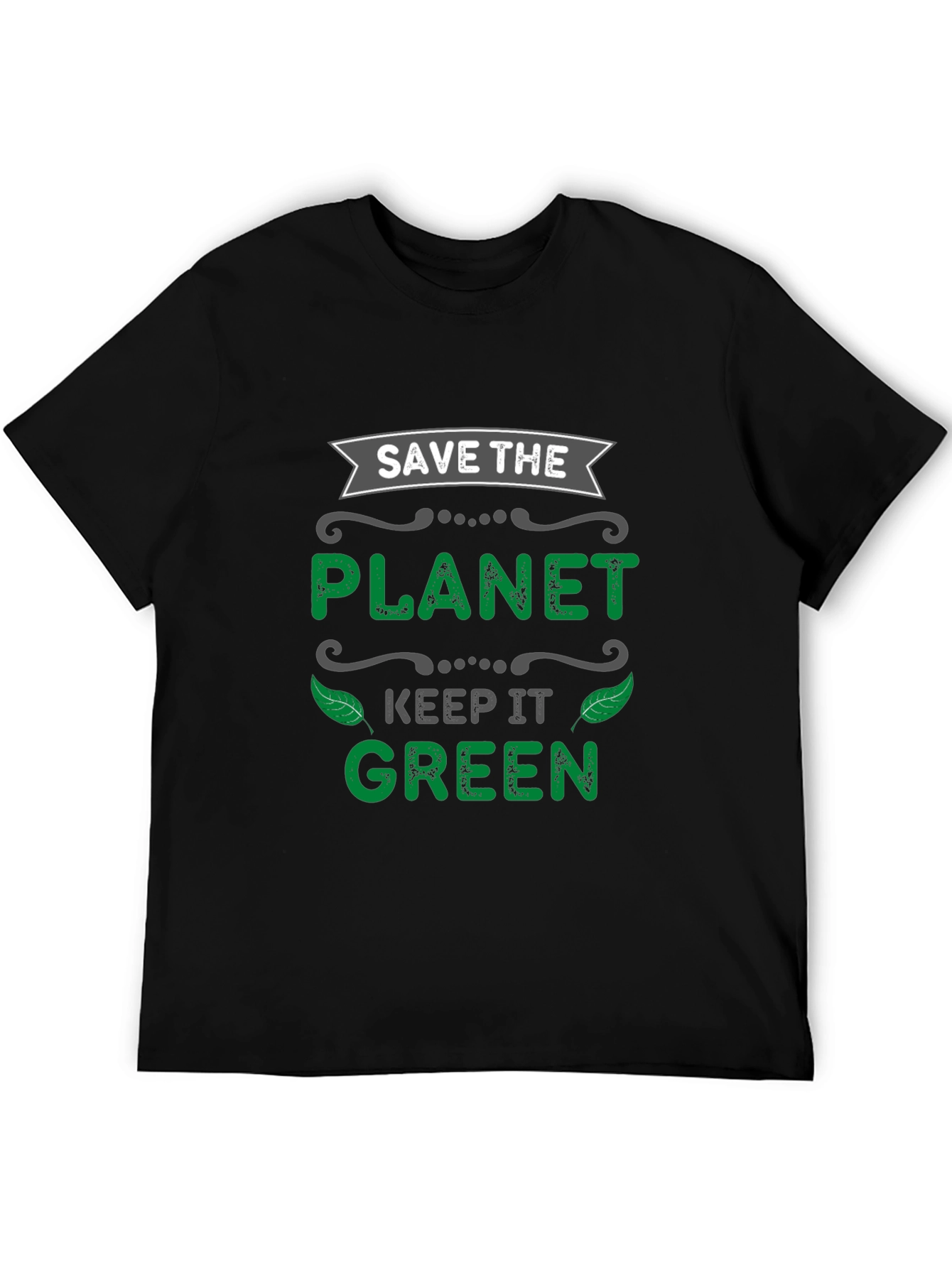 Black Eco-Friendly Save the Planet Graphic Tee view 5