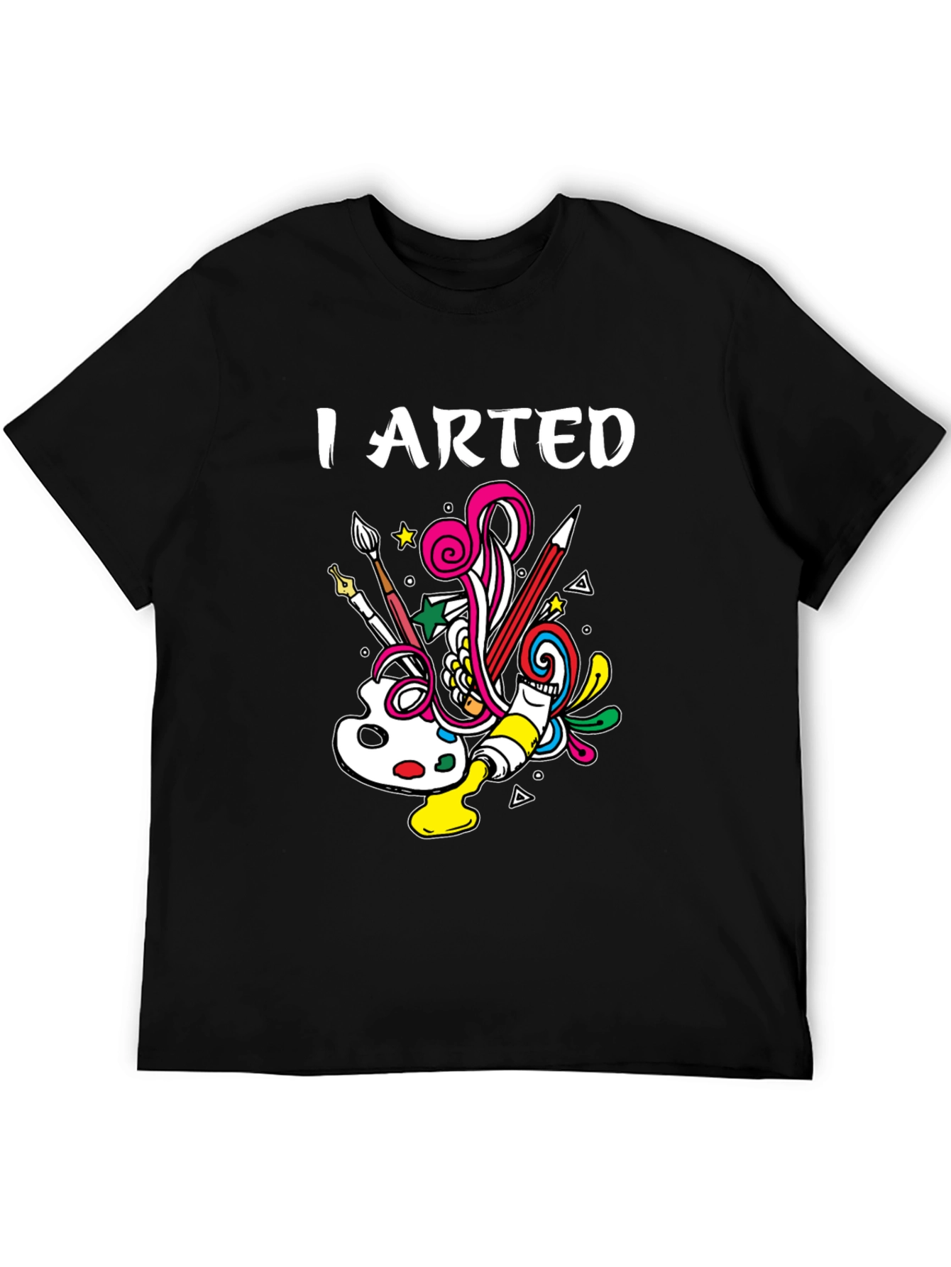 Black I Arted T-Shirt - Creative Design view 5