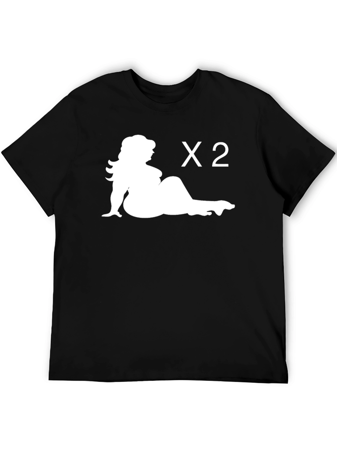 Black Humorous Plus Size Tee - Curvy Woman X2 view 5
