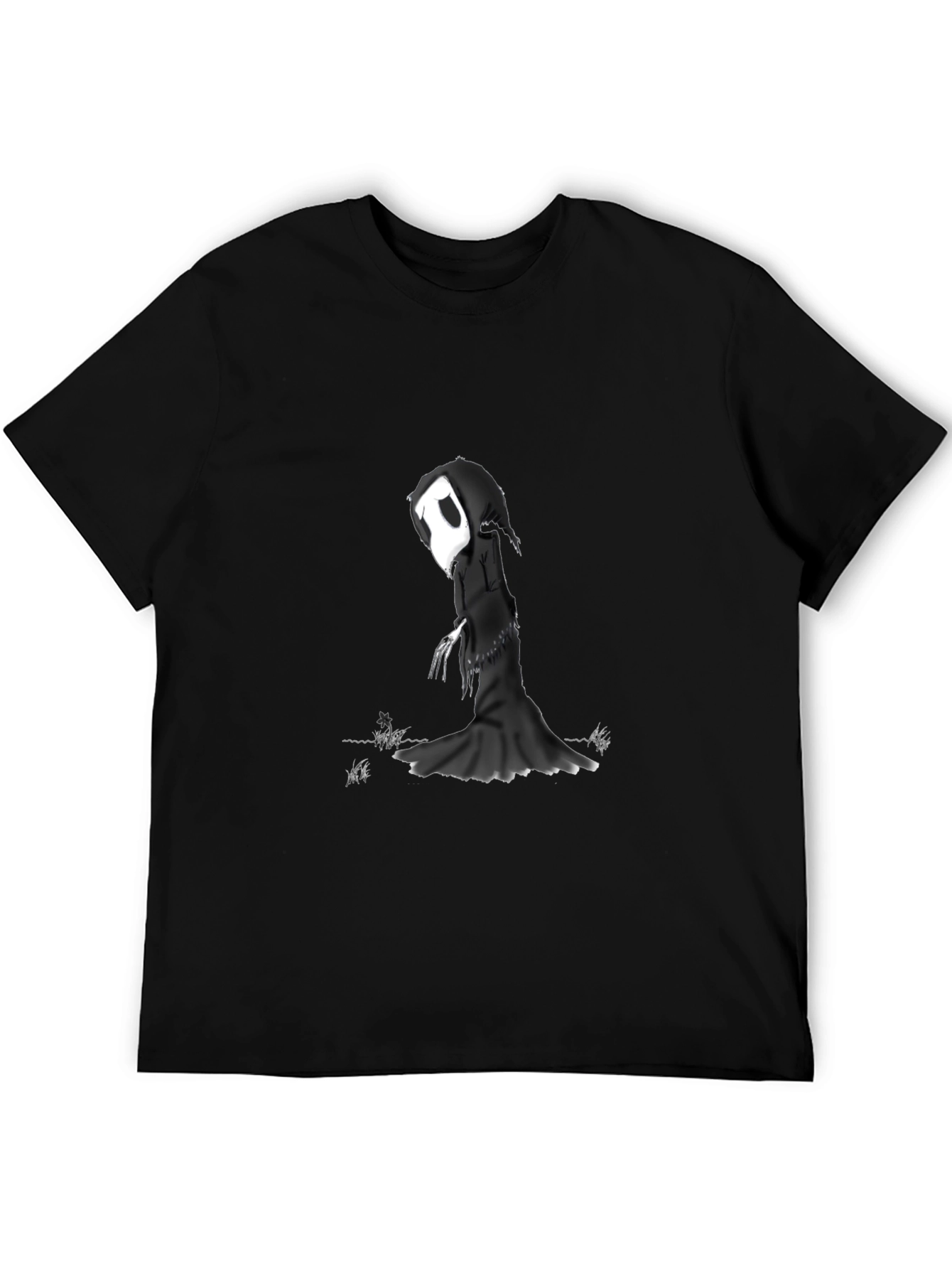 Black Grim Reaper Graphic T-Shirt - Black view 5