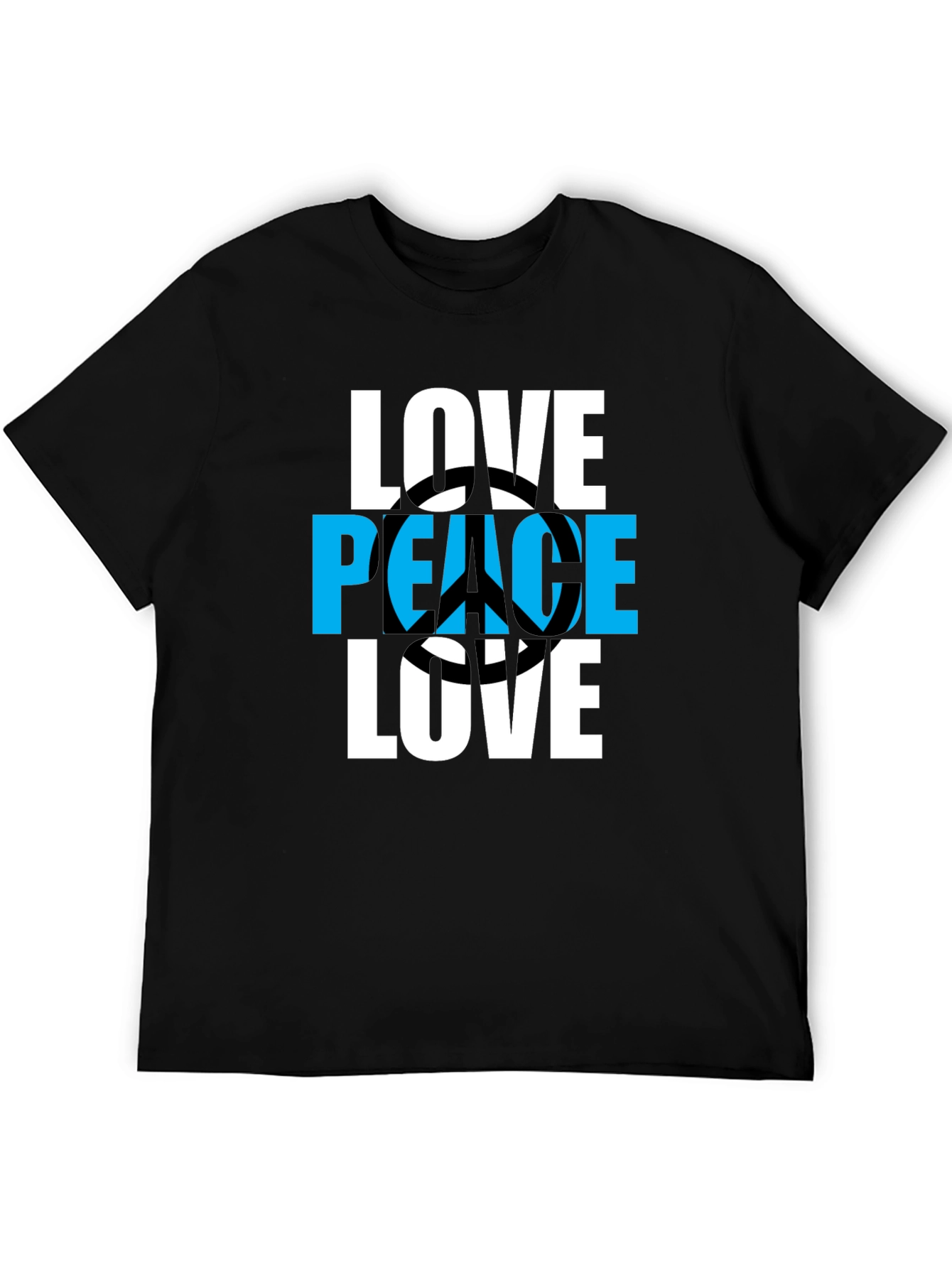 Black Love Peace T-Shirt - Stylish Graphic Tee view 5