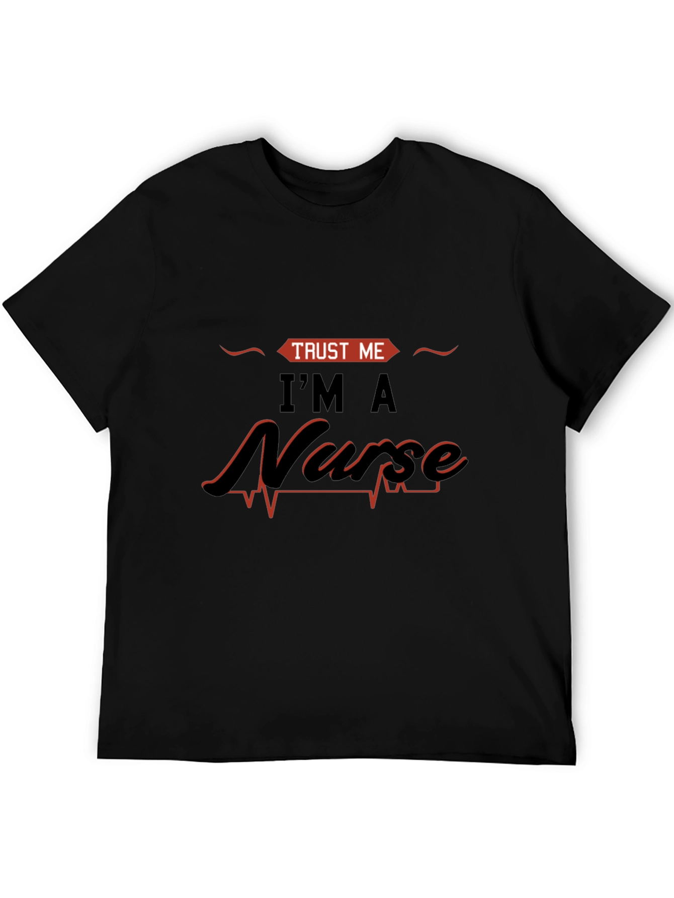 Black Trust Me I'm A Nurse Graphic Tee view 5