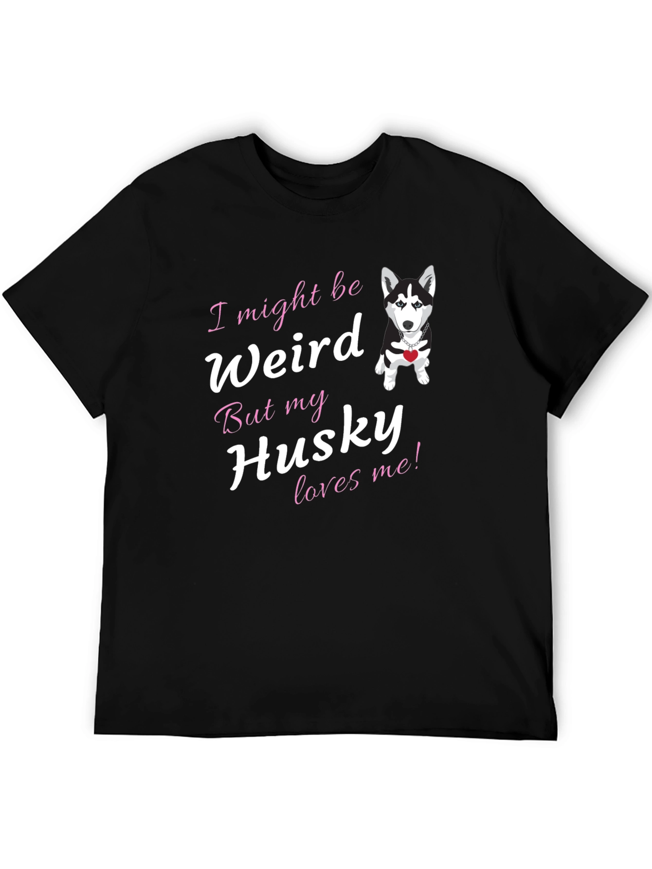 Black Weird Husky Lover T-Shirt view 5