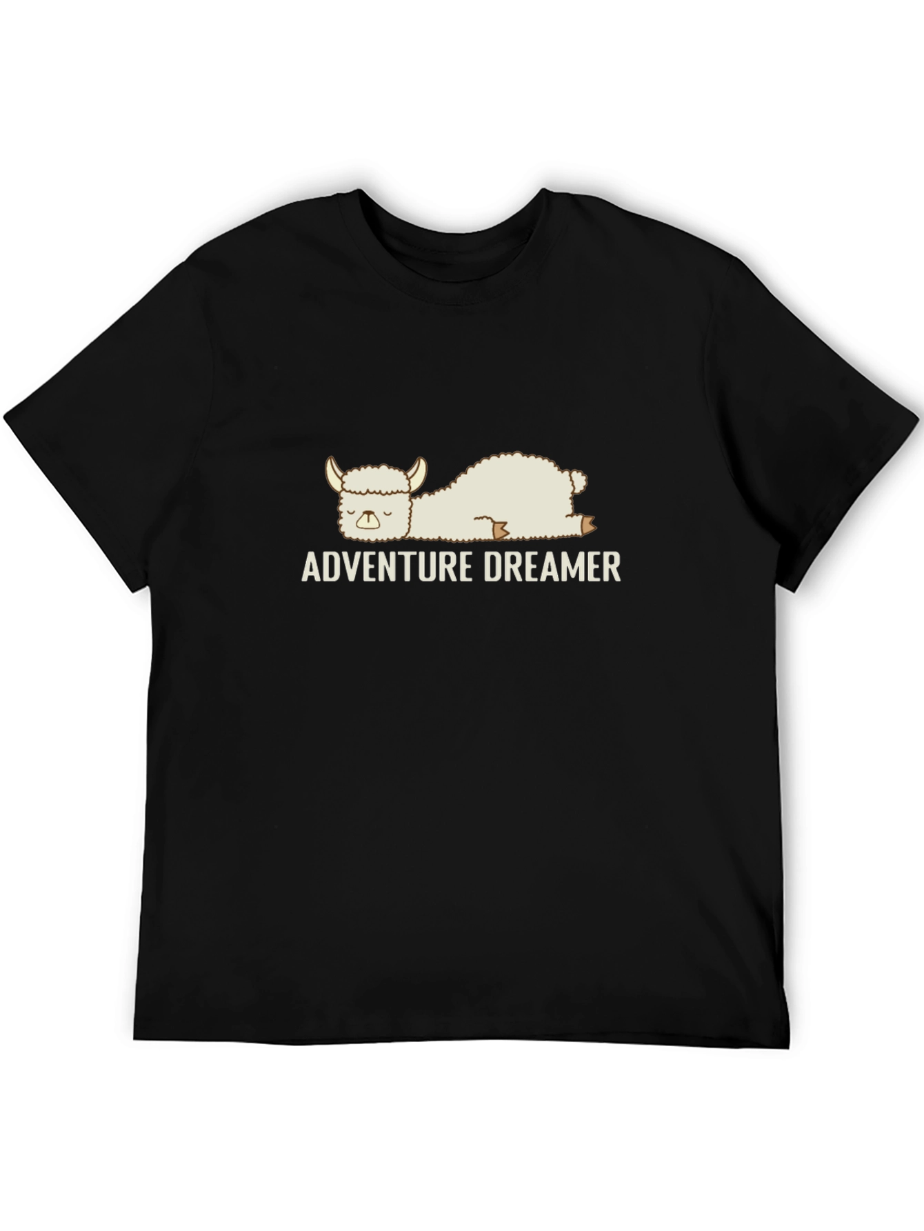 Black Adventure Dreamer Black T-Shirt - Soft Cotton Graphic Tee view 5