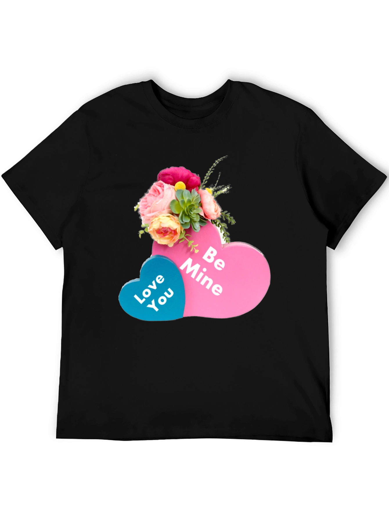 Black Love You / Be Mine Valentine's Day T-Shirt view 5