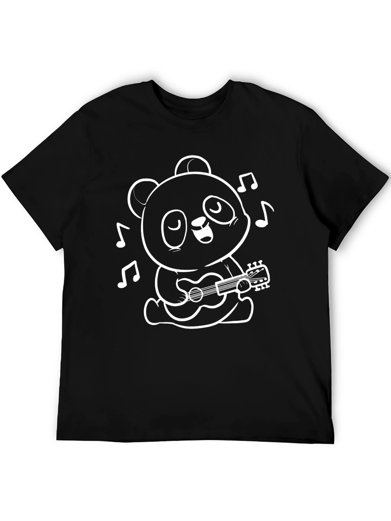 Black Panda Guitarist T-Shirt - Playful Music Tee view 5