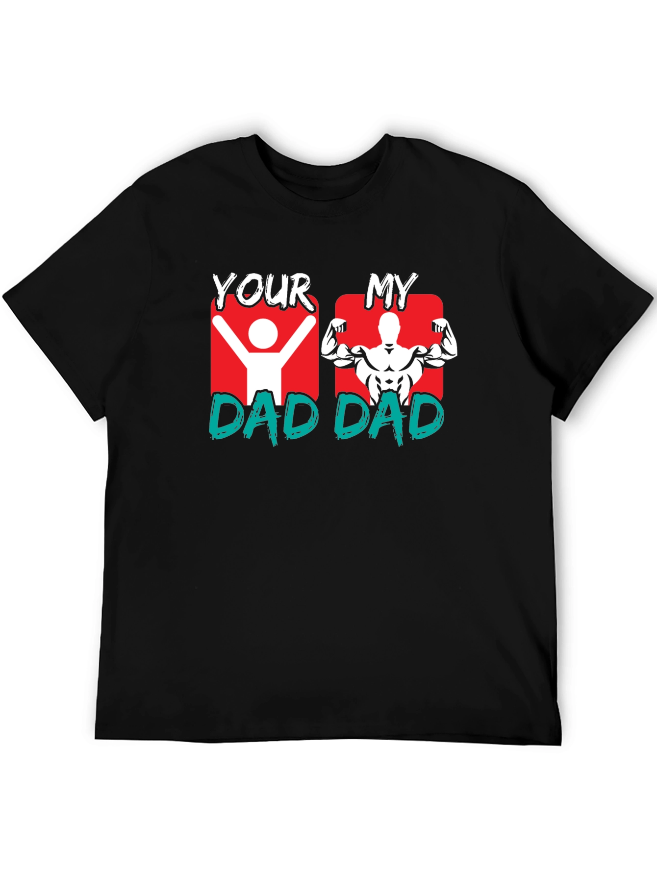 Black Your Dad vs. My Dad Graphic T-Shirt view 5