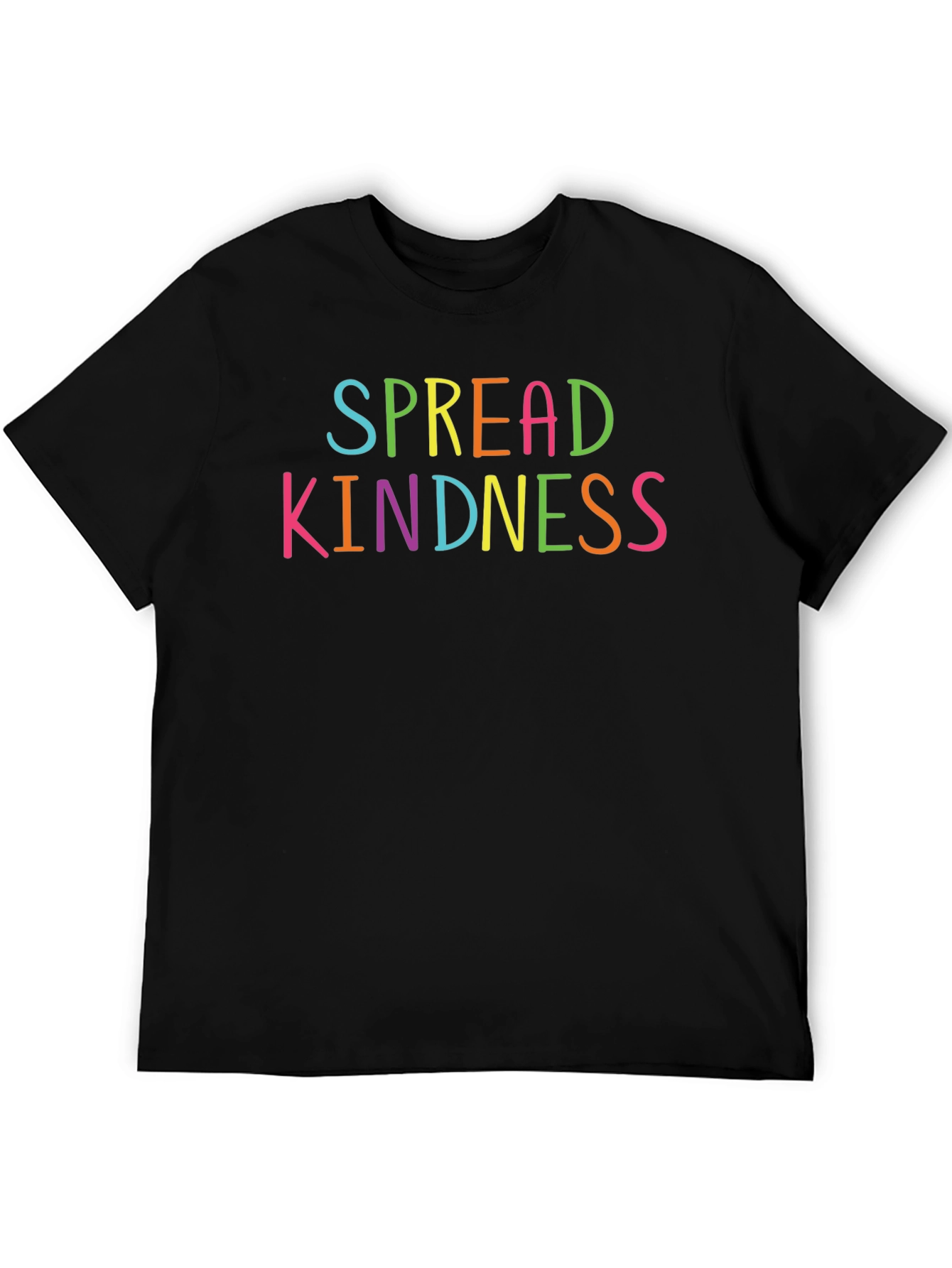 Black Spread Kindness T-Shirt - Positive Message Tee view 5