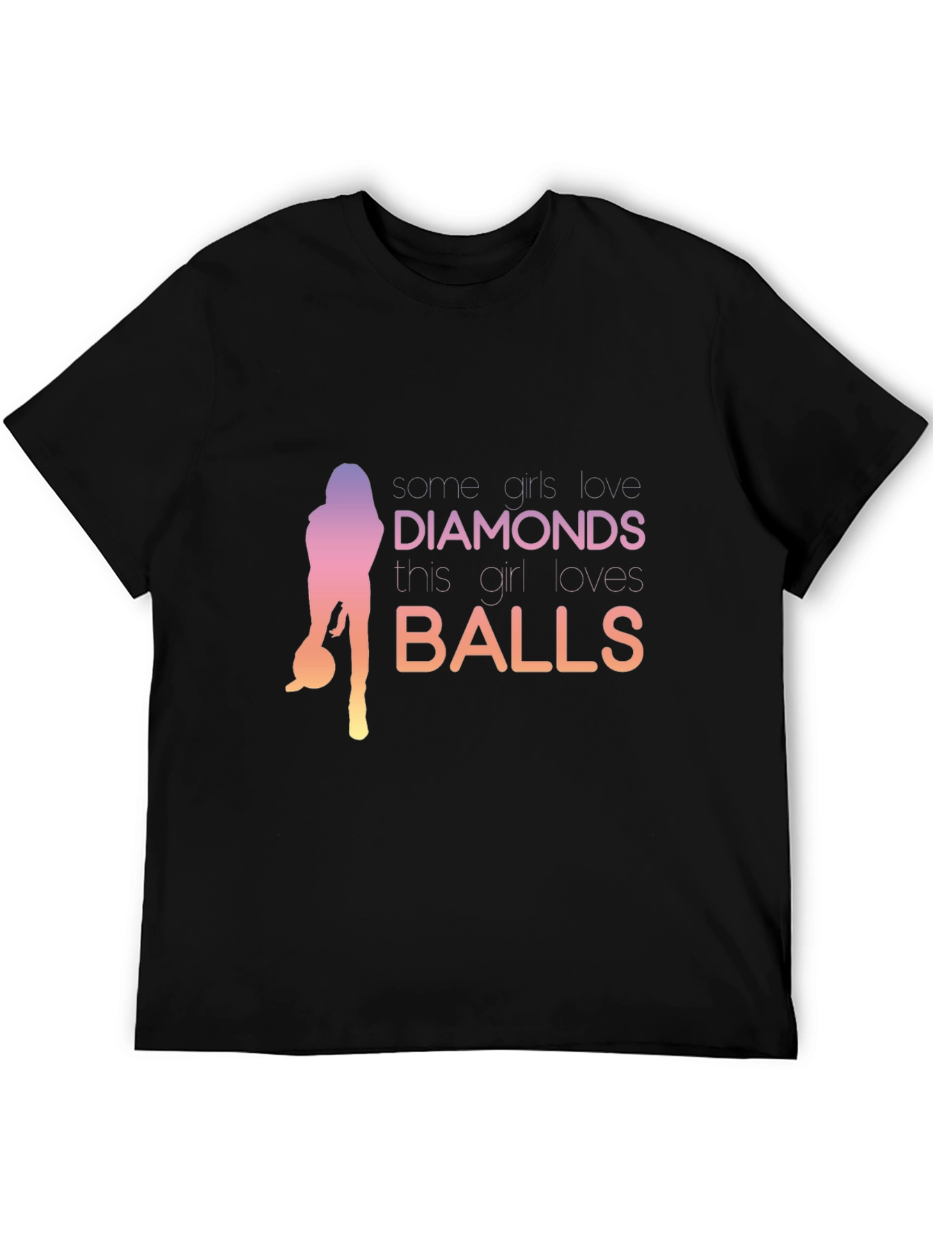 Black Funny Bowling T-Shirt - This Girl Loves Balls view 5
