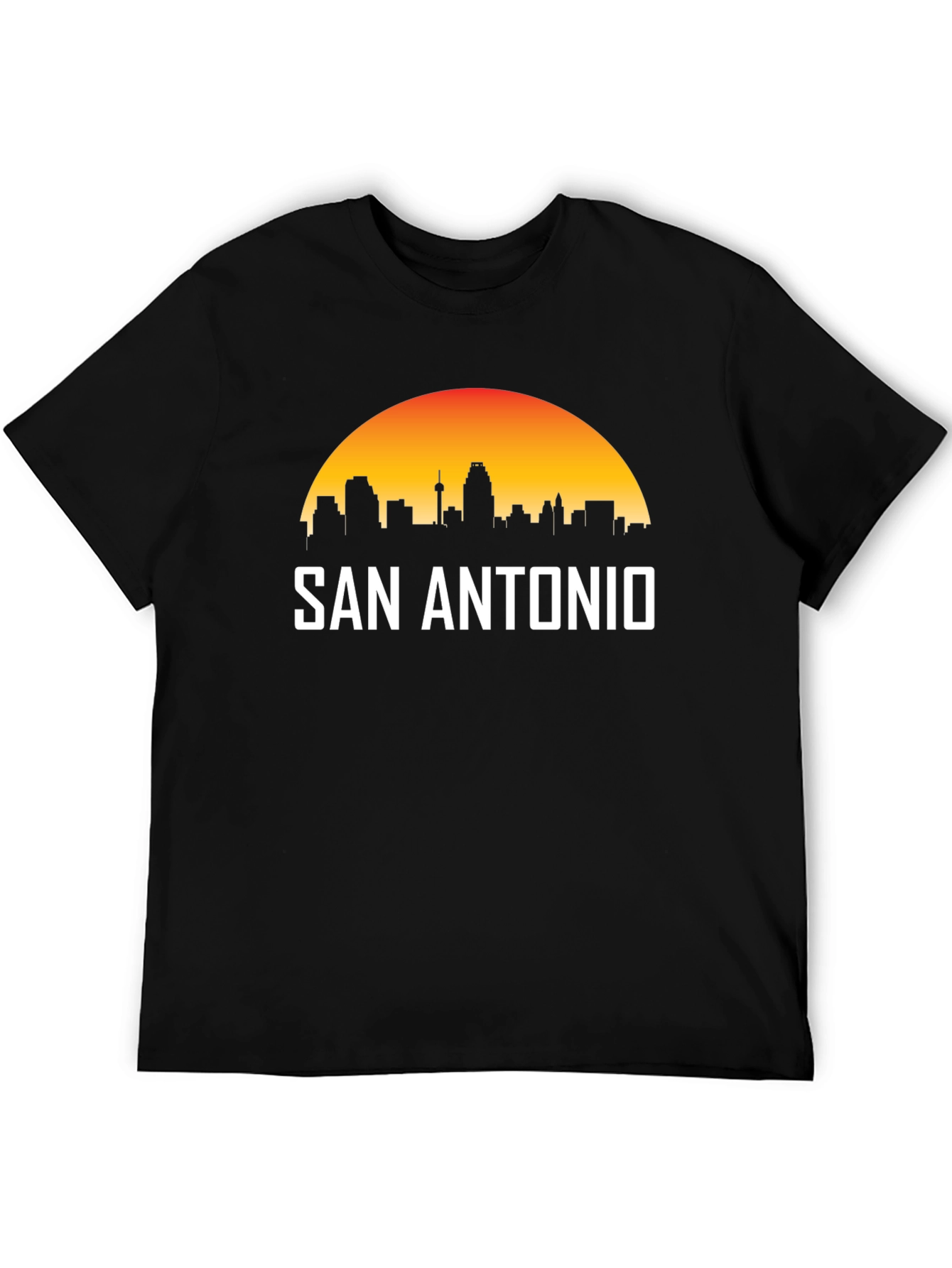 Black San Antonio Skyline Graphic T-Shirt view 5