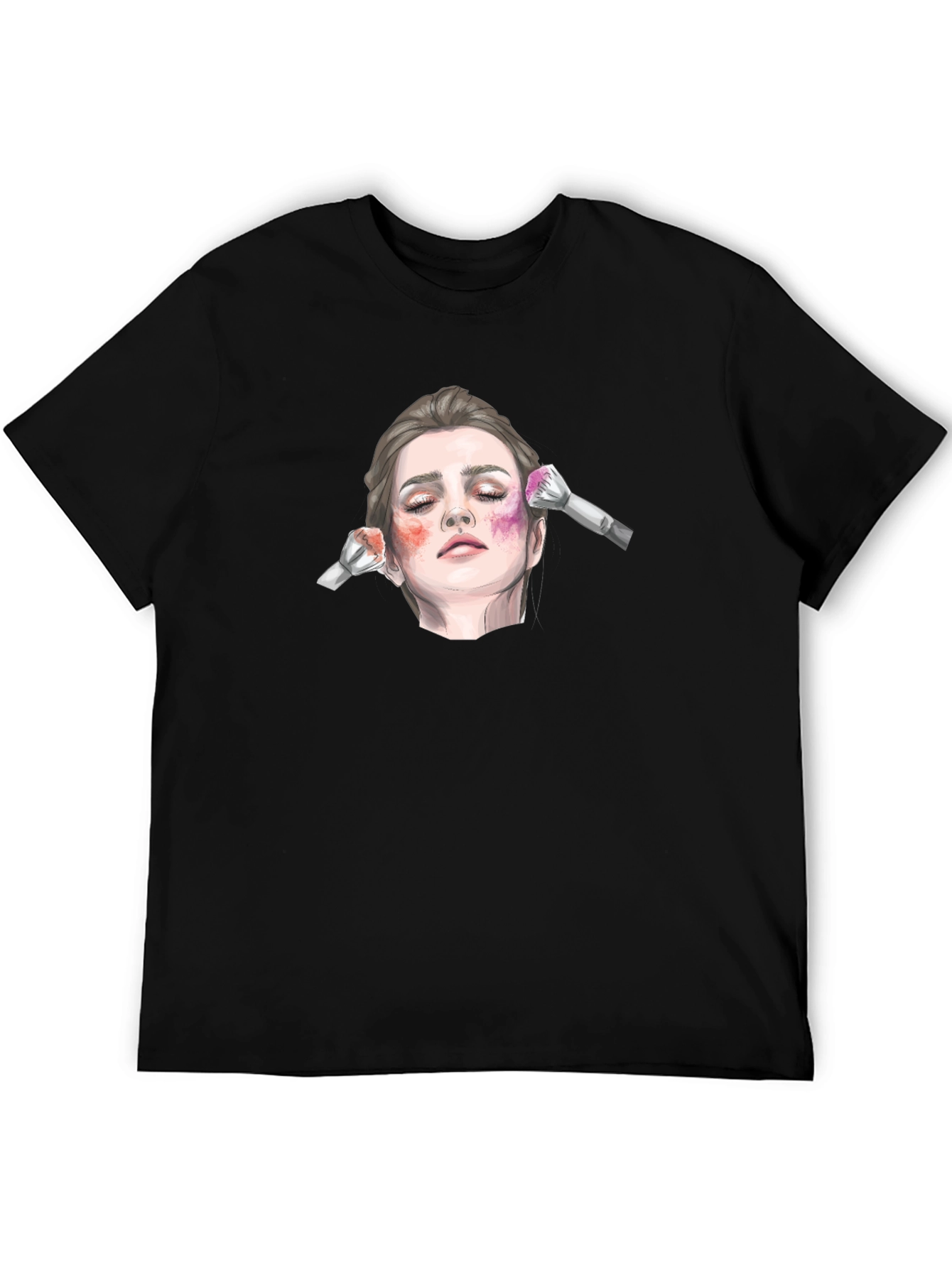 Black Makeup Art T-Shirt view 5