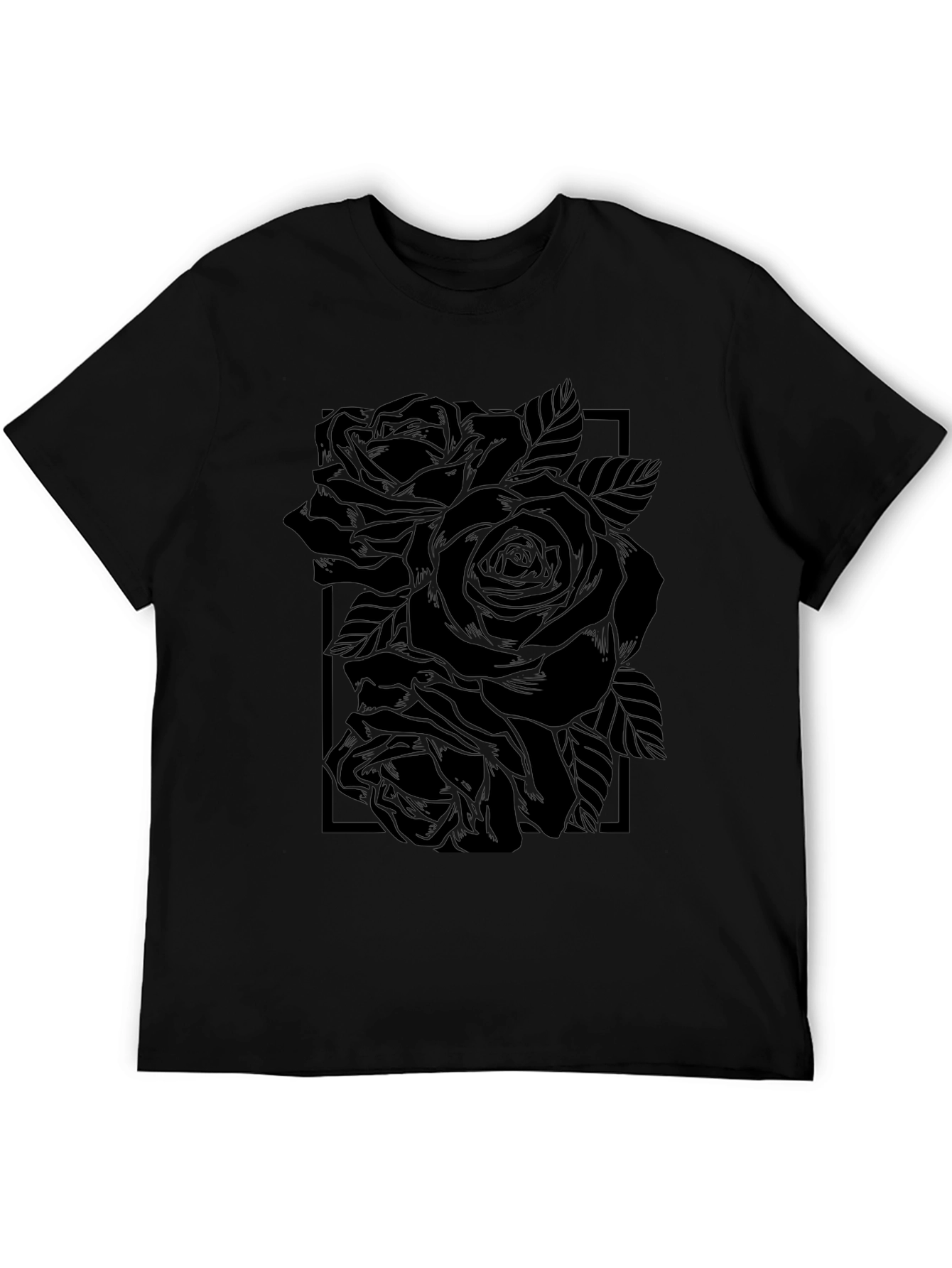 Black Black Rose Graphic Tee - Men's Fashion view 5