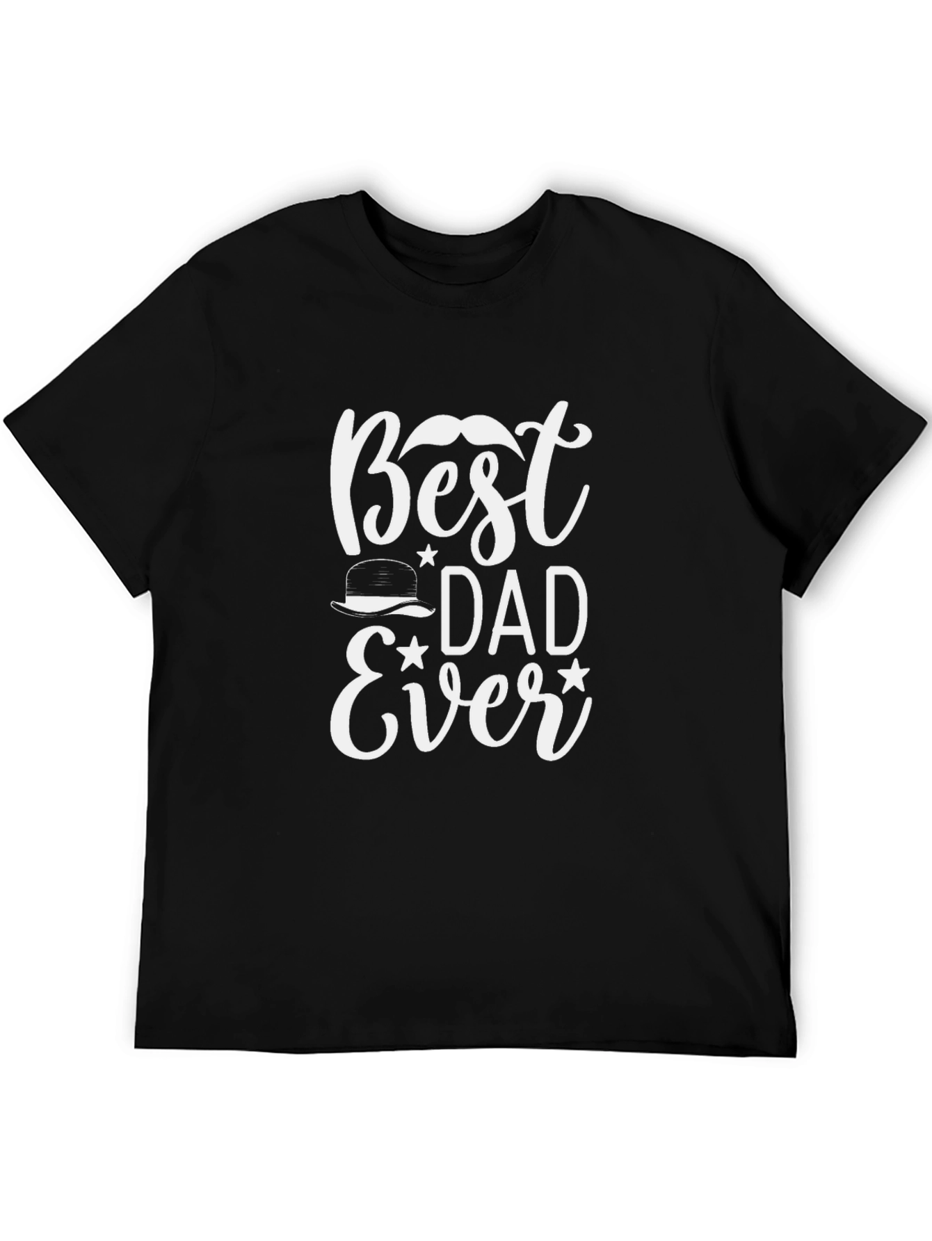 Black Best Dad Ever Graphic Tee - Black view 5