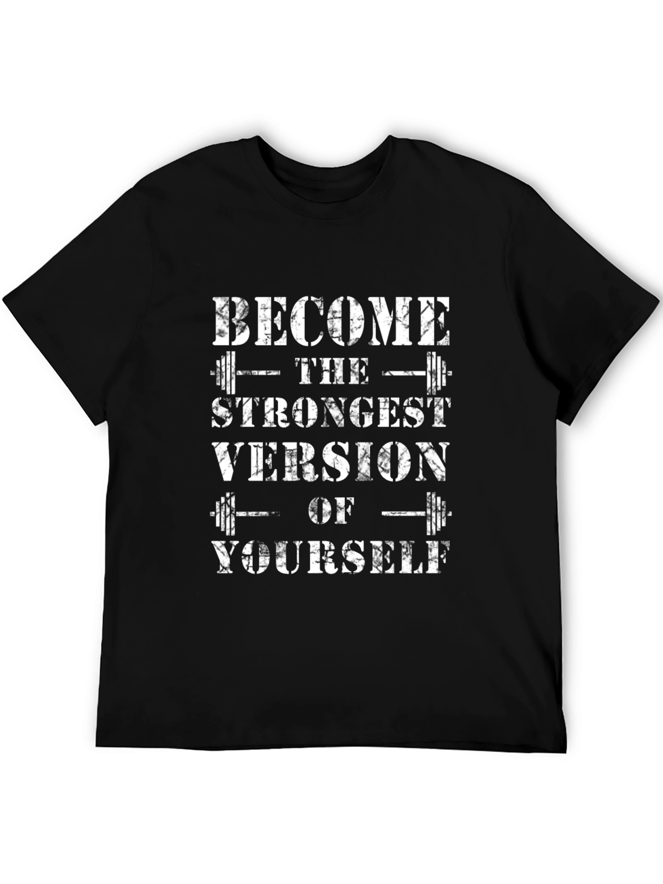 Black Strongest Version T-Shirt - Black Fitness Tee view 5