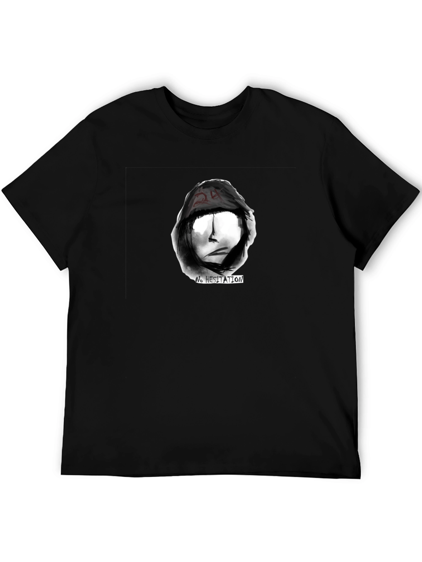 Black No Hesitation Graphic Tee - Streetwear Style view 5