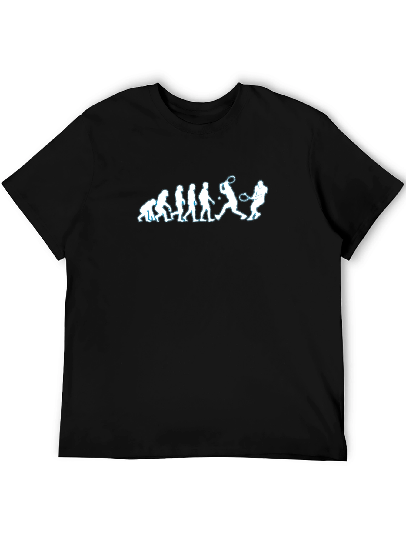 Black Evolution of Tennis Player Graphic Tee - Black view 5
