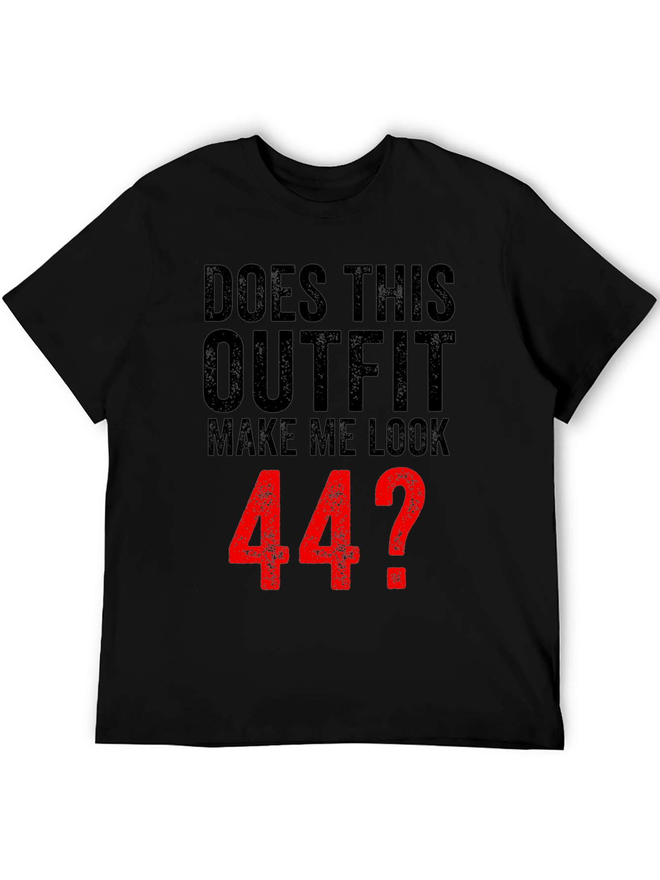 Black Funny 44th Birthday Outfit T-Shirt  view 5