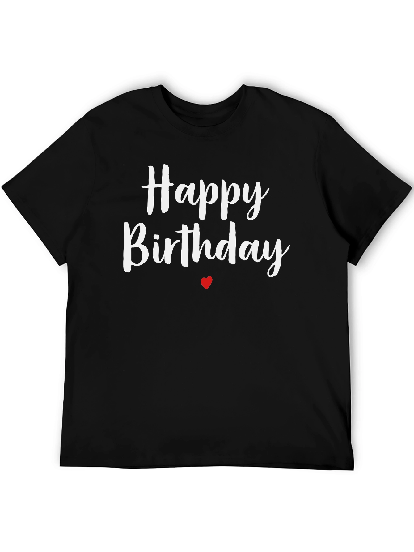Black Happy Birthday Graphic Tee - Black view 5