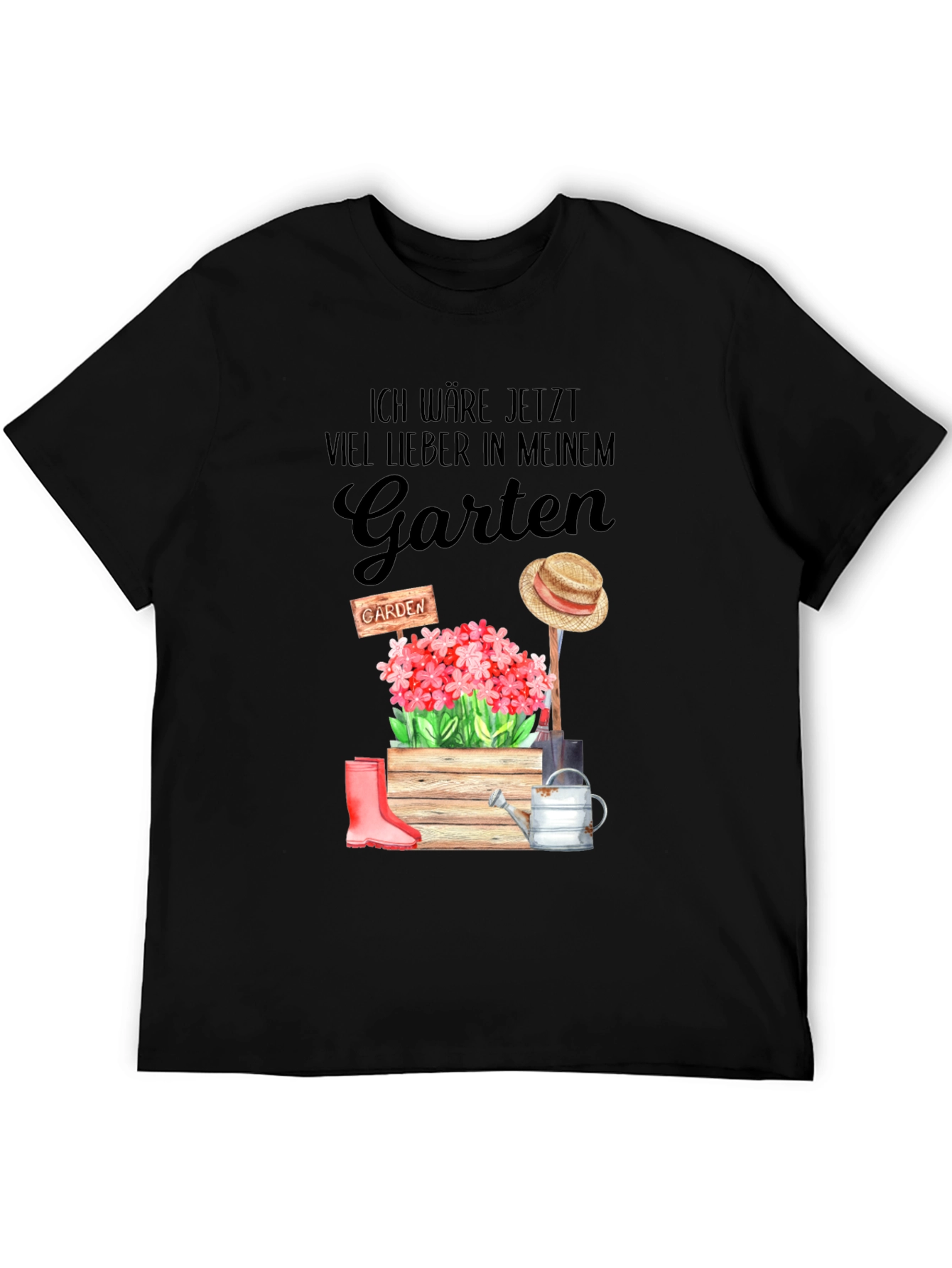 Black Ich Wäre Jetzt Viel Lieber In Meinem Garten T-Shirt view 5