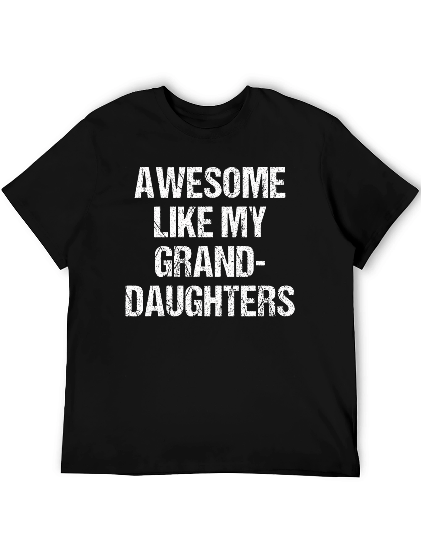 Black Awesome Like My Granddaughters Men's Tee view 5
