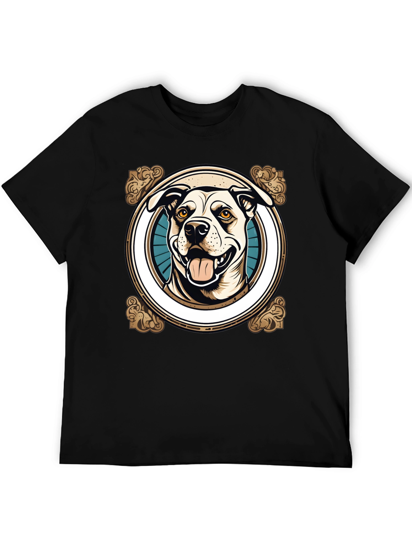 Black Dog Graphic T-Shirt -  Unisex Crew Neck view 5
