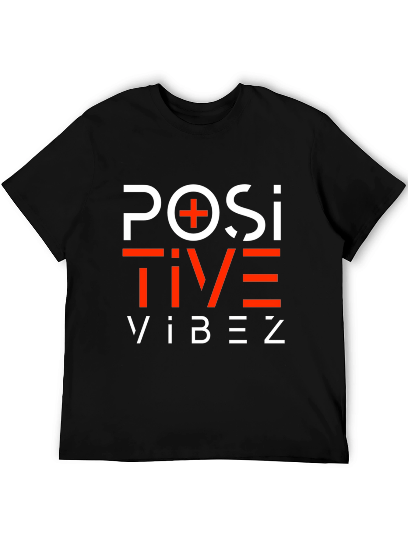 Black Positive Vibez Graphic Tee - Black view 5