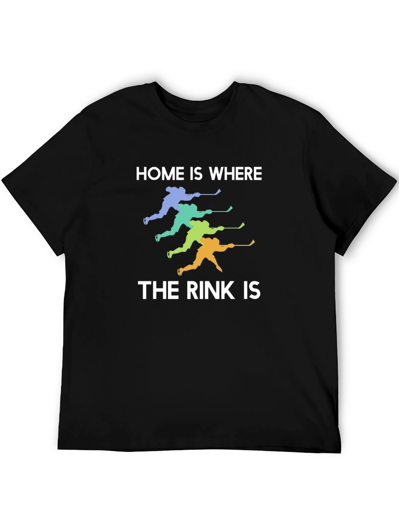 Black Hockey Rink Tee: Home is Where the Rink Is view 5