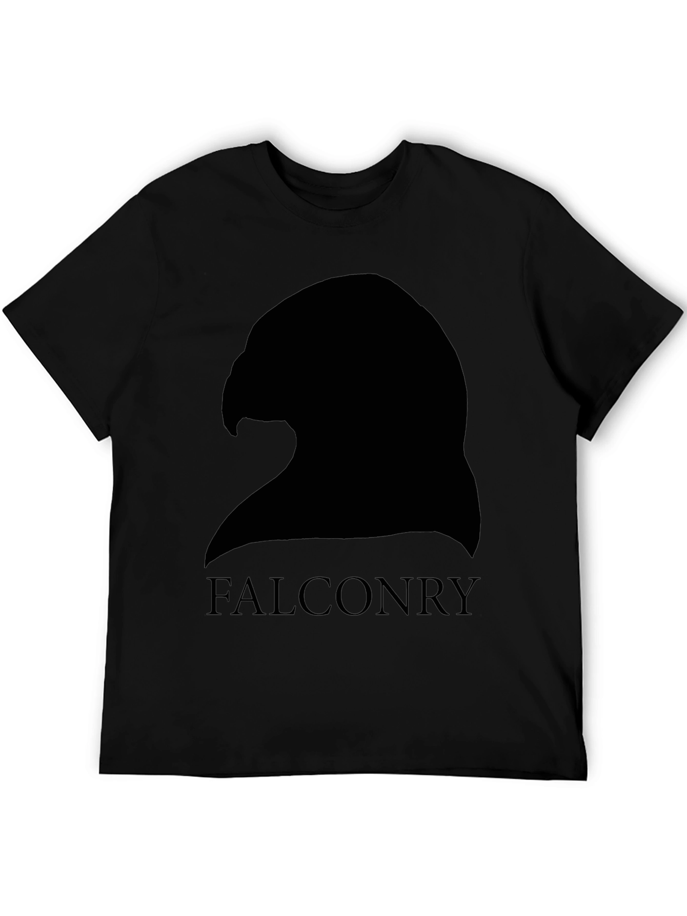 Black Falconry Silhouette Graphic Tee - Black view 5